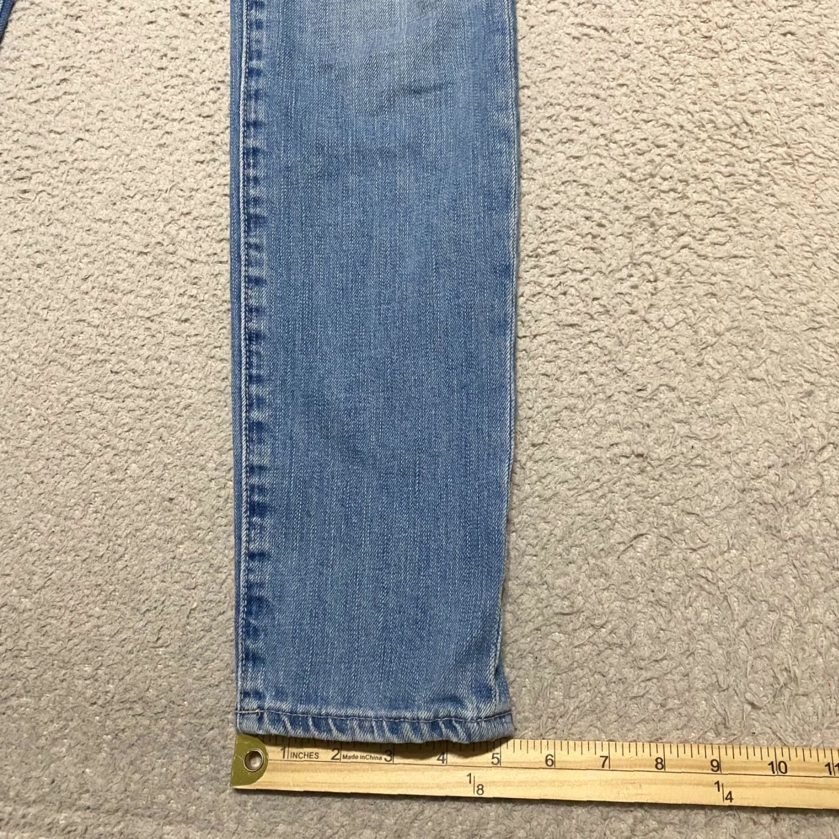 Denime AG Adriano Goldschmied Jeans Womens 27 Blue Denim Cigarette Skinny Distressed Jeans Size 27" / US 4 / IT 40 - 2 Thumbnail