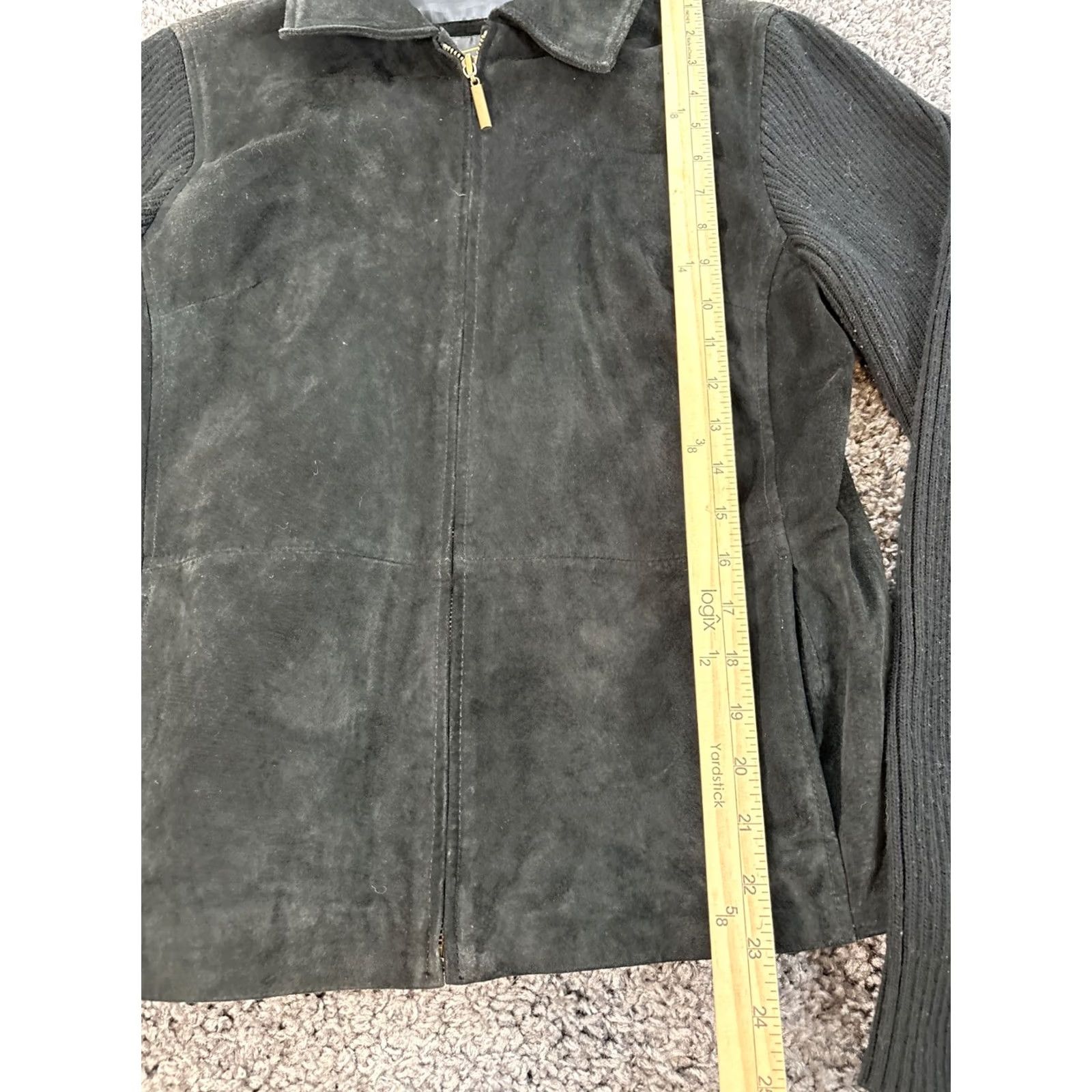 FABI VINTAGE Fabio Leather Jacket Womens Small Suede Black Full Zip Goth Biker 90s Womens Small Black Leather Full Zip Fabio Jacket Size S / US 4 / IT 40 - 2 Thumbnail