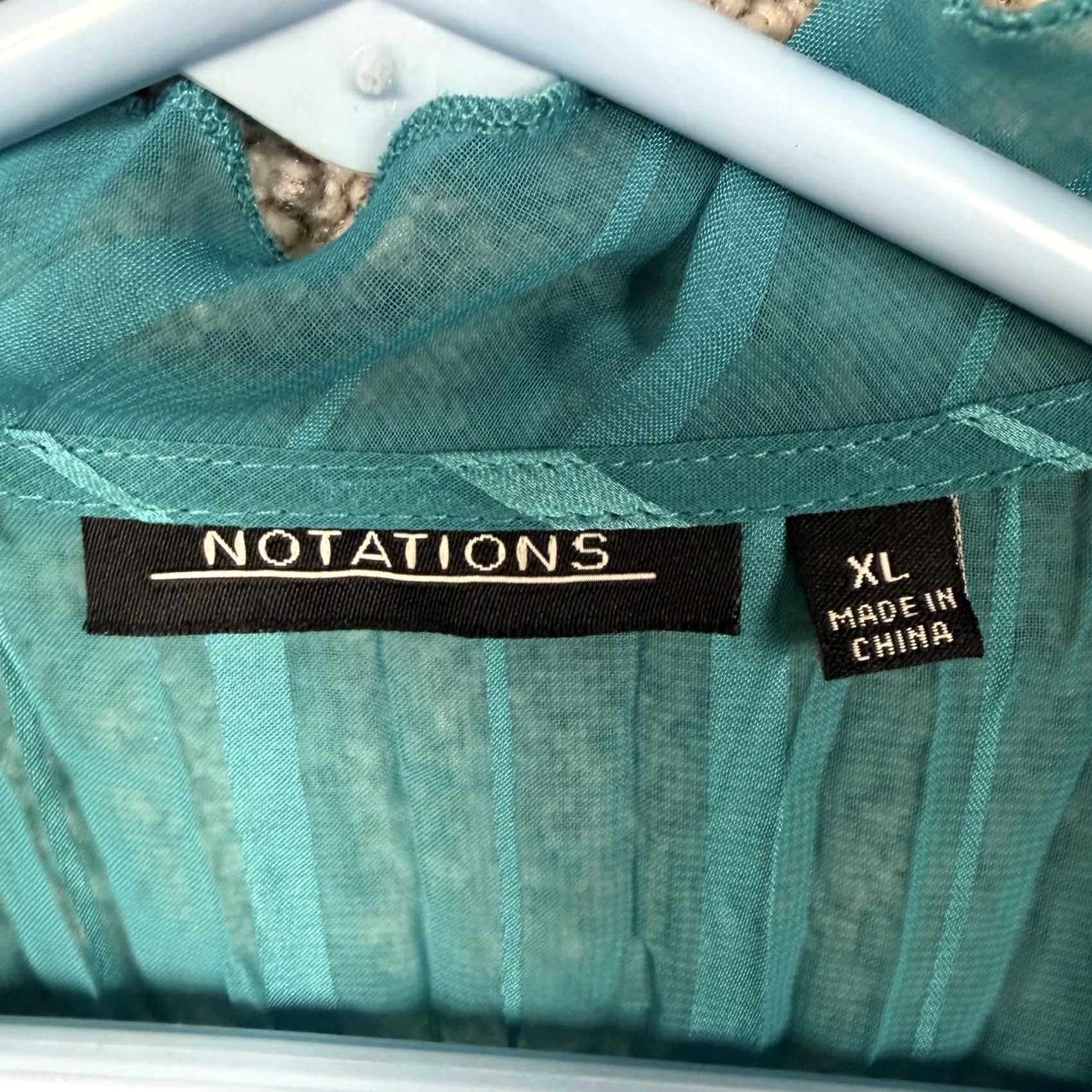 Vintage Notations Blouse XL Blue Women's Festival Romantic Fairy Chic Tunic Size XL / US 12-14 / IT 48-50 - 5 Thumbnail