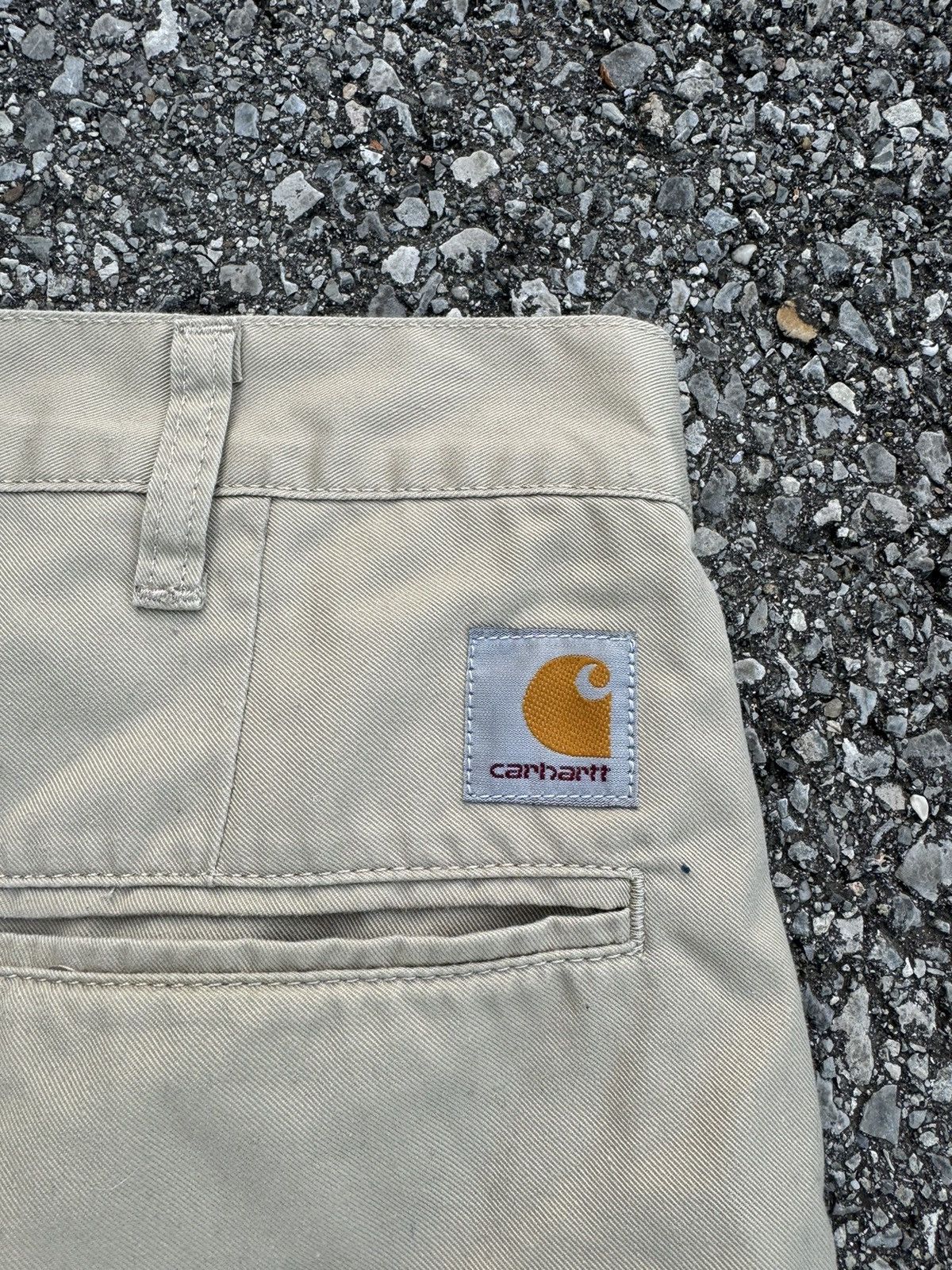 Carhartt × Vintage Carhartt shorts jorts beige vintage logo rap skate y2k Size US 31 - 3 Thumbnail