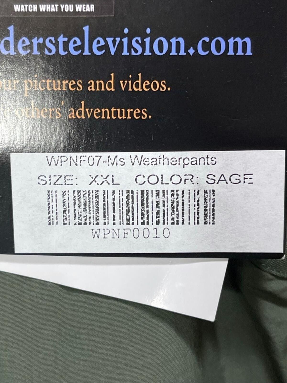 Other NWT RailRiders Men's Weatherpants XXL Sage Green Tough Pants Size US 40 / EU 56 - 7 Thumbnail