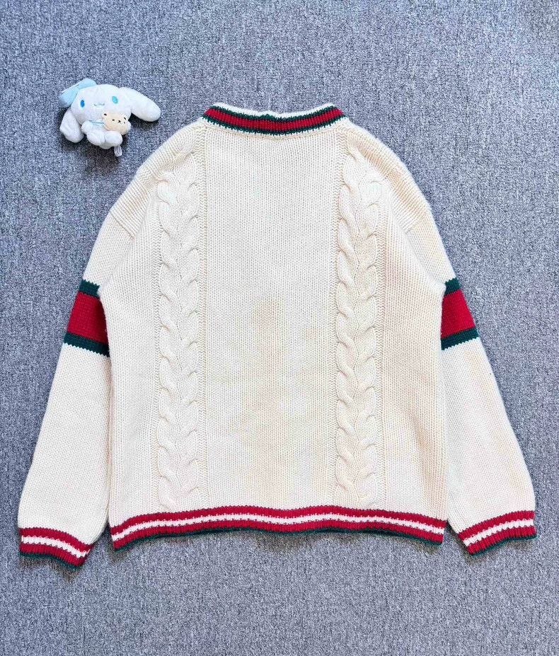 Gucci Gucci White Red Green Knit Cardigan-2506 Size US XL / EU 56 / 4 - 2 Thumbnail