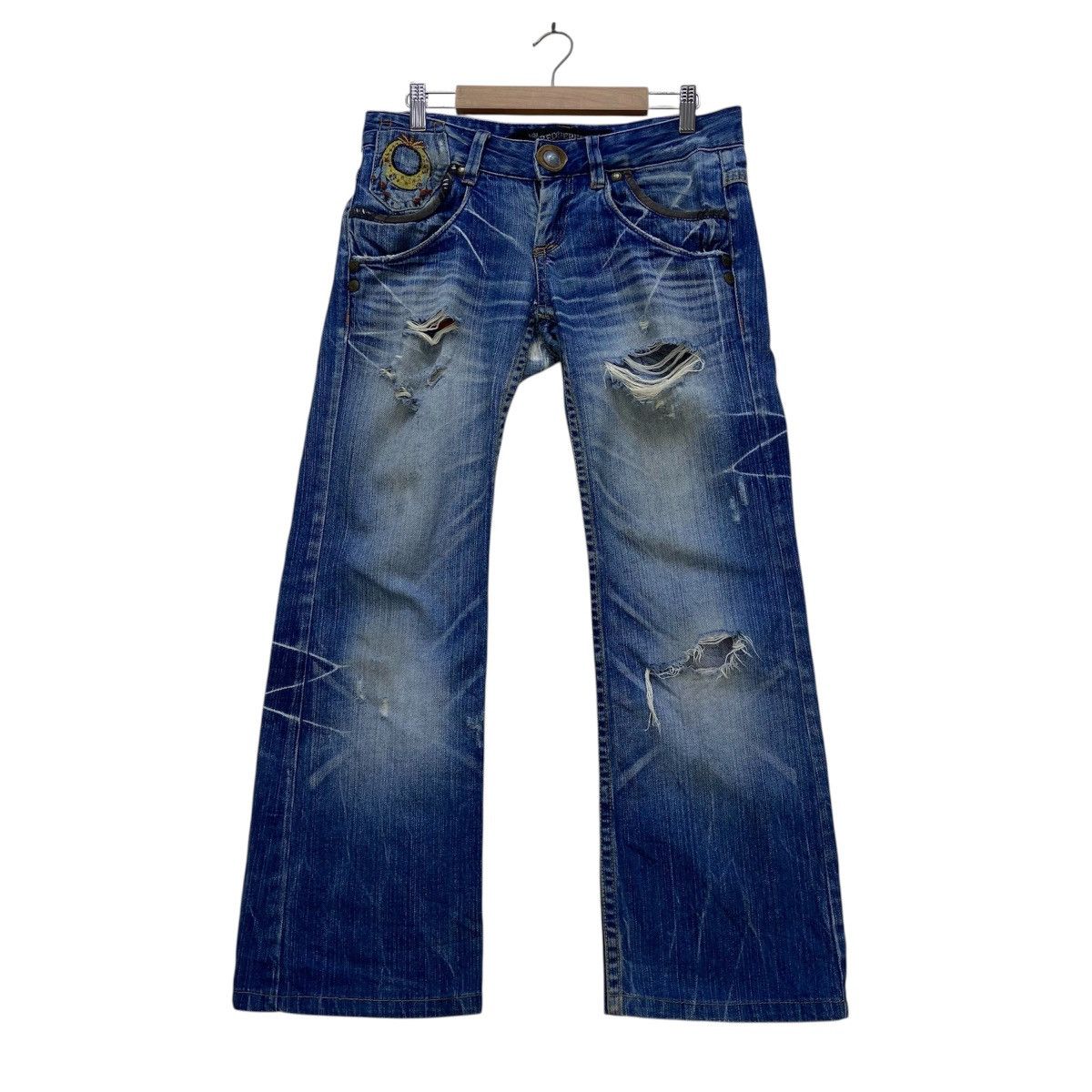 Japanese Brand Japanese Brand Gold Label Red Pepper Flare Jeans Size 29" - 3 Thumbnail