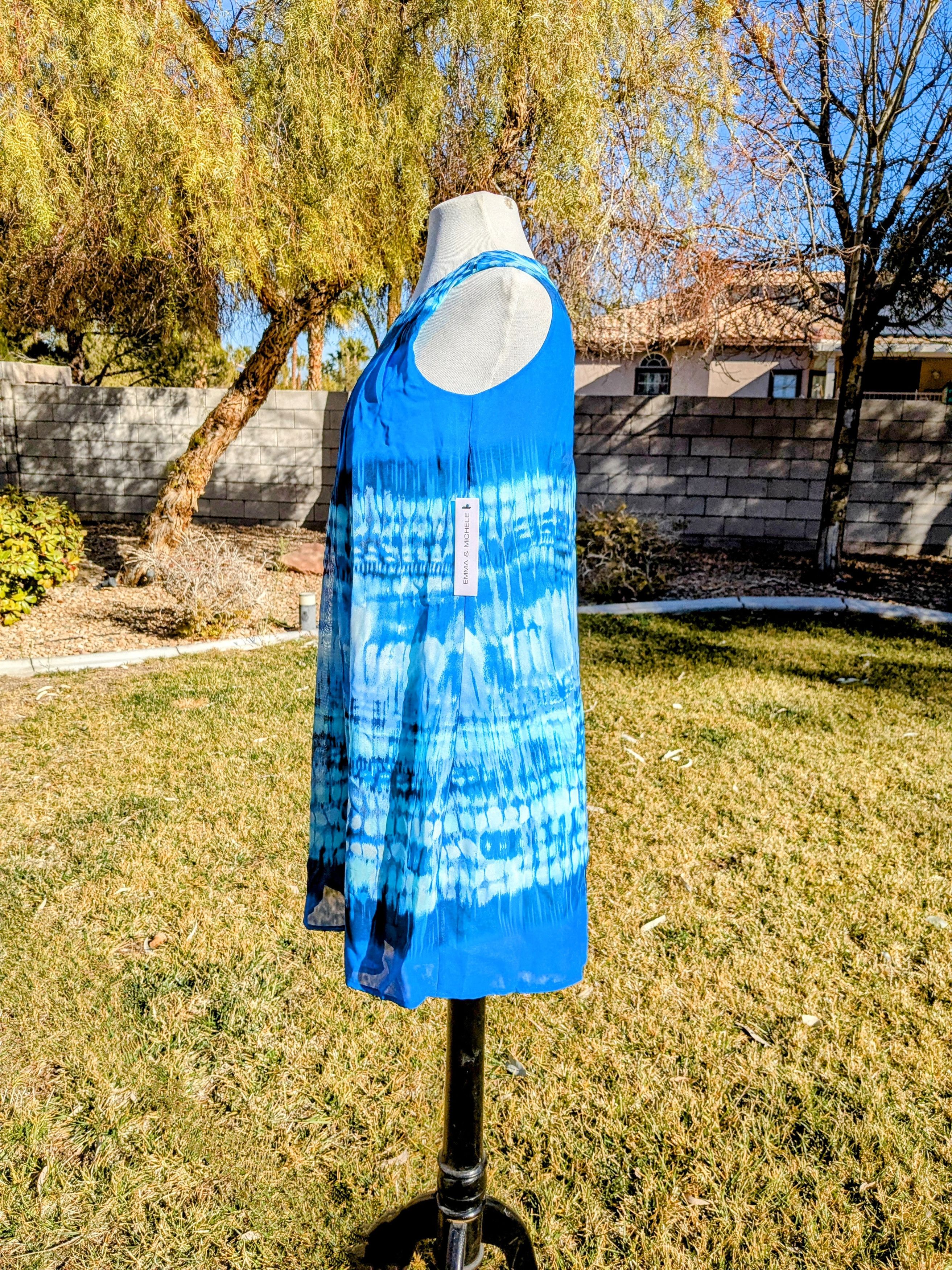 Other Emma & Michele Petite Midi Turquoise Fit&Flare Shift Dress Size S / US 4 / IT 40 - 3 Thumbnail