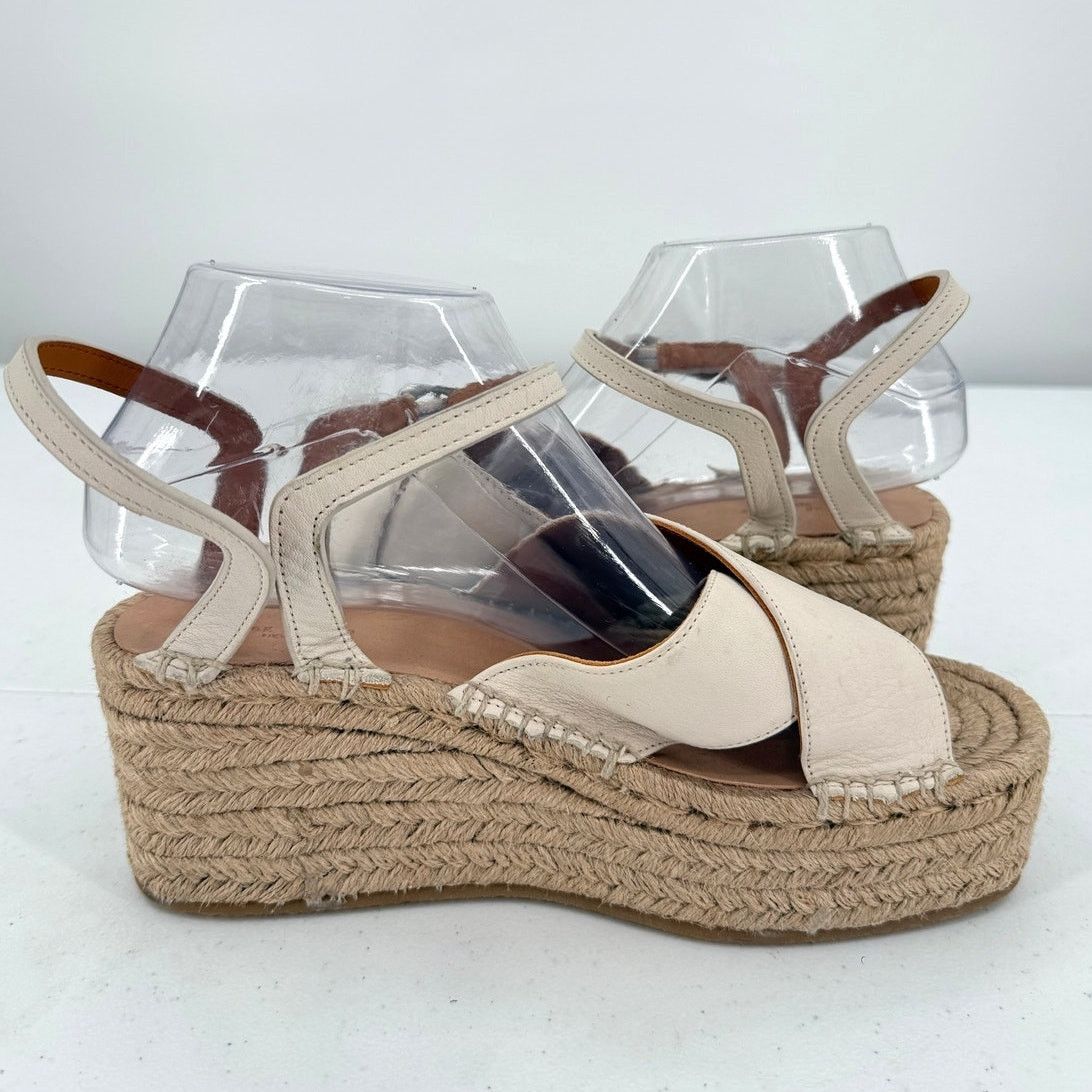 Rag & Bone NEW Rag & Bone Hera Antique White Espadrille Wedge Sandal Size US 9 / IT 39 - 9 Thumbnail