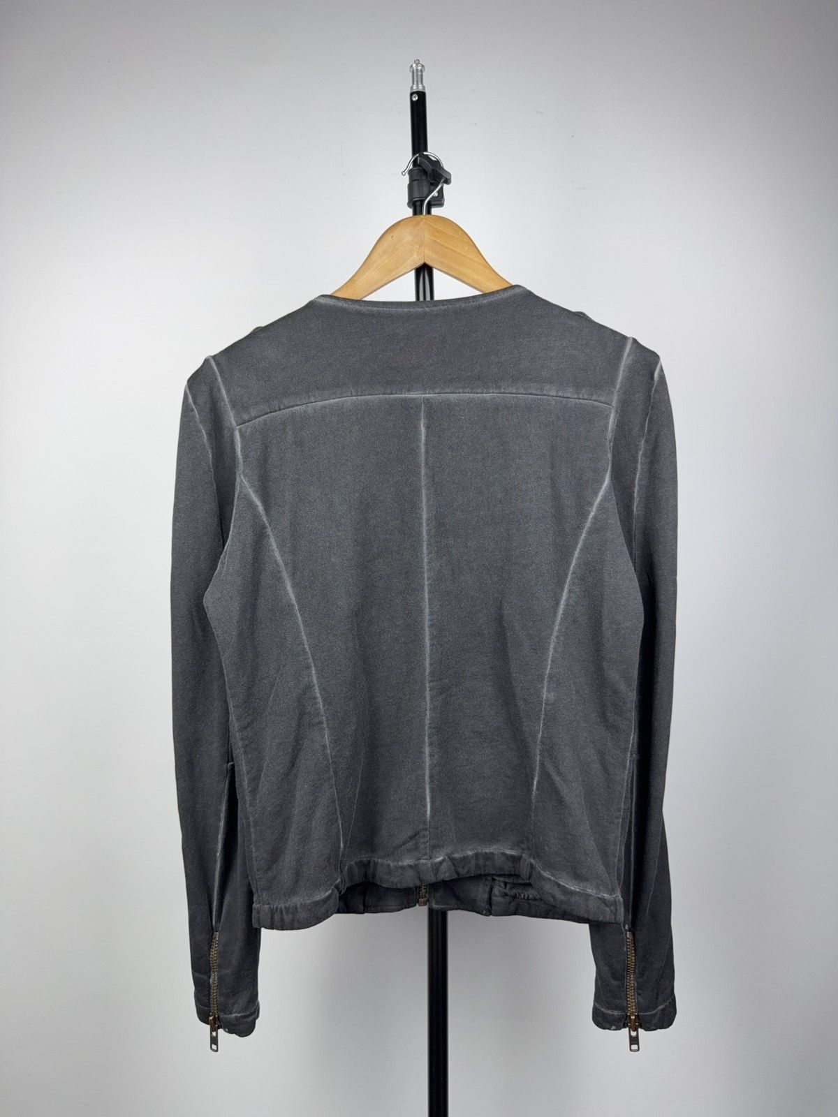 LIEBESKIND BERLIN Avant Garde Gothic Liebeskind Berlin Gray Moto Zip Jacket Size M / US 6-8 / IT 42-44 - 12 Thumbnail