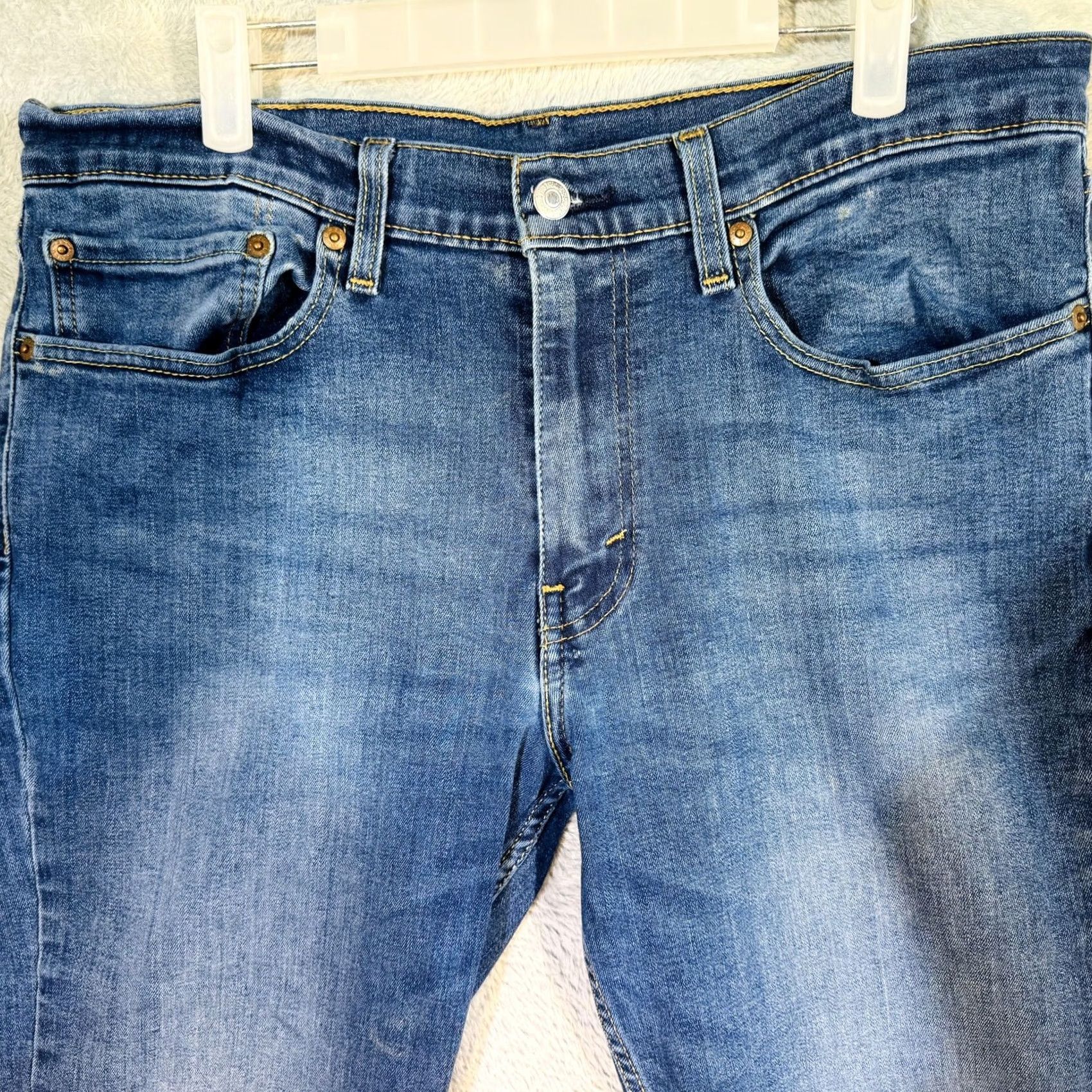 Levi's Levis 511 Jeans Mens 34x32 Blue Medium Wash Slim Taper Stretch Denim Mid Rise Size US 34 / EU 50 - 3 Thumbnail