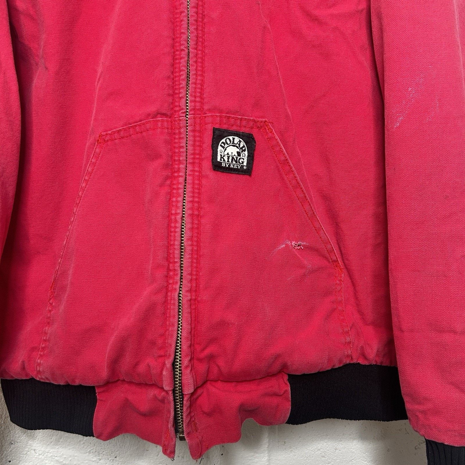 Vintage Vintage Polar King Quilted Canvas Hooded Jacket “Red Black” Size US L / EU 52-54 / 3 - 3 Thumbnail