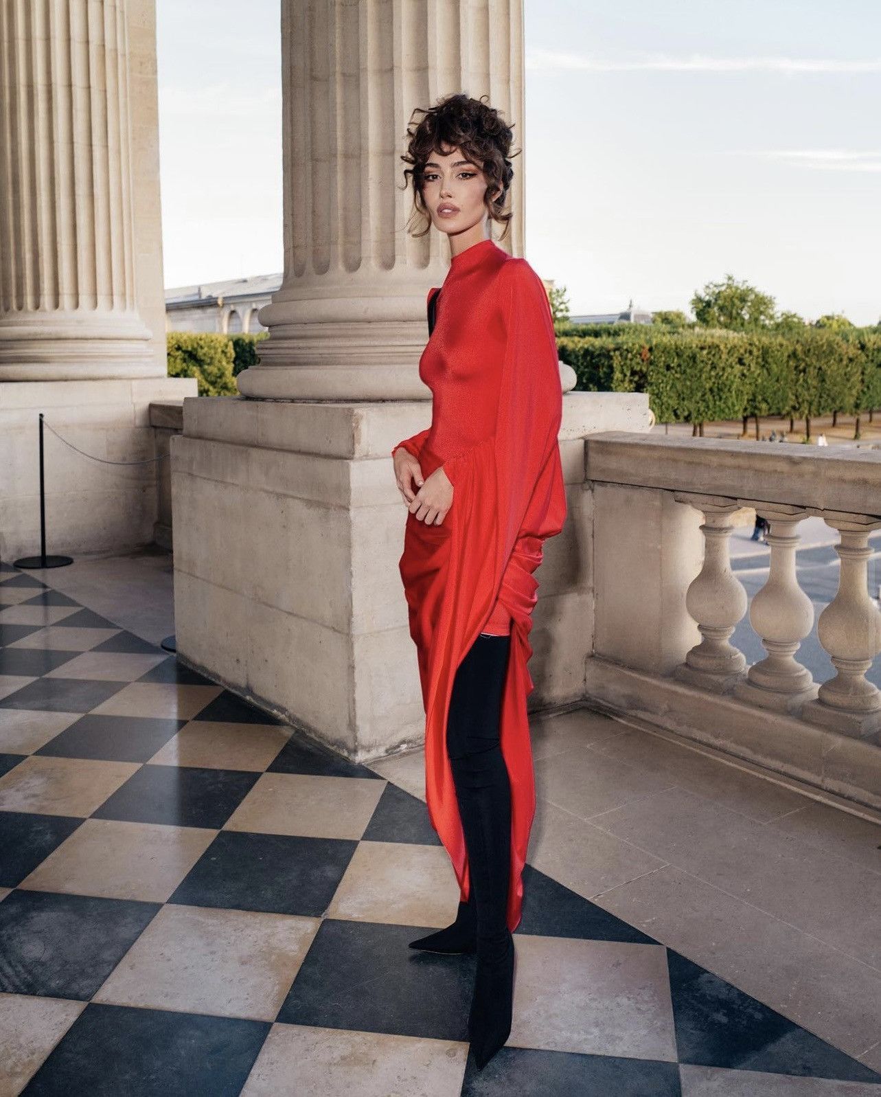 Red balenciaga outfit sales