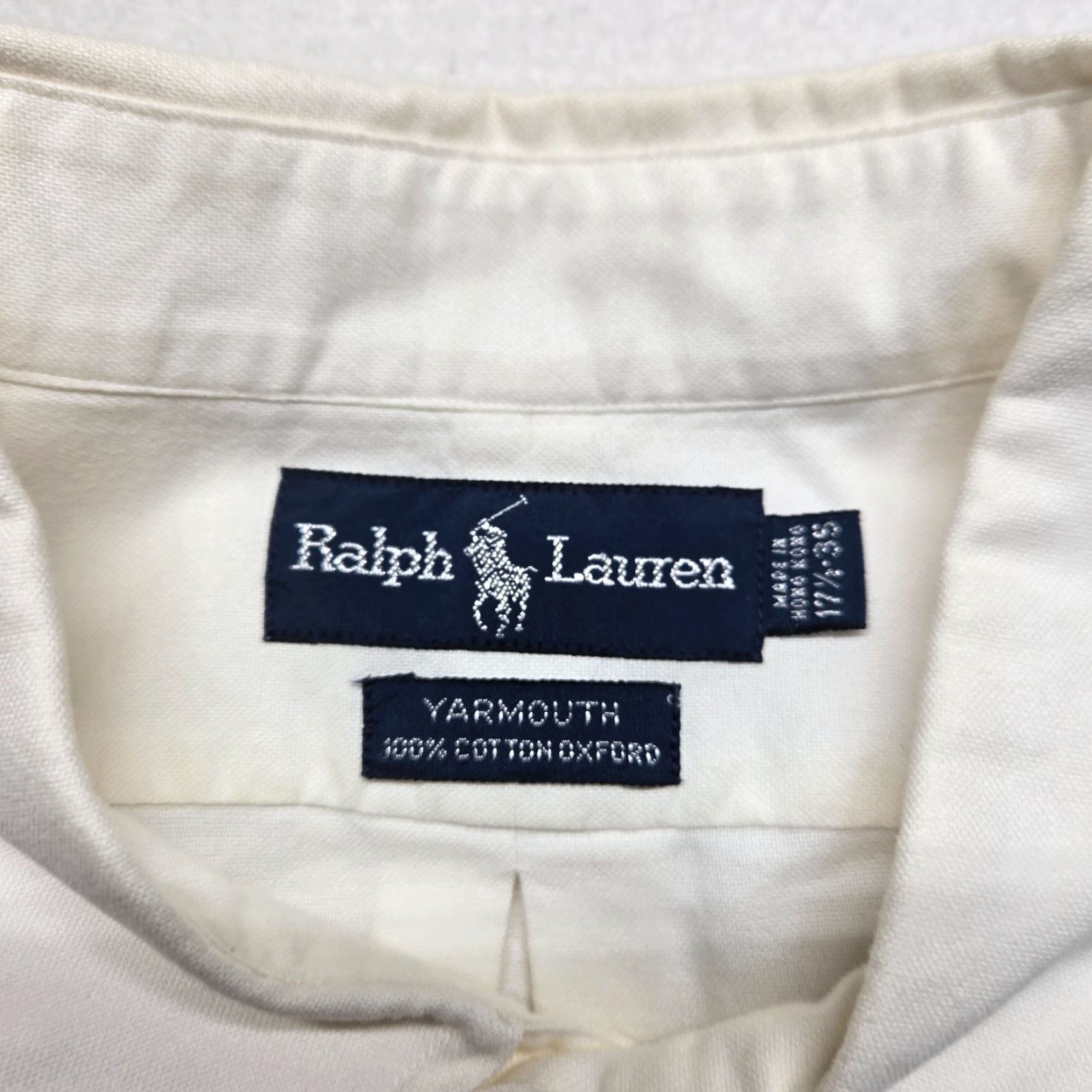Ralph Lauren Vintage Ralph Lauren Men’s White Cotton Button-Down Shirt 17.5 Long Sleeve Golf Clothing Size US XL / EU 56 / 4 - 3 Thumbnail