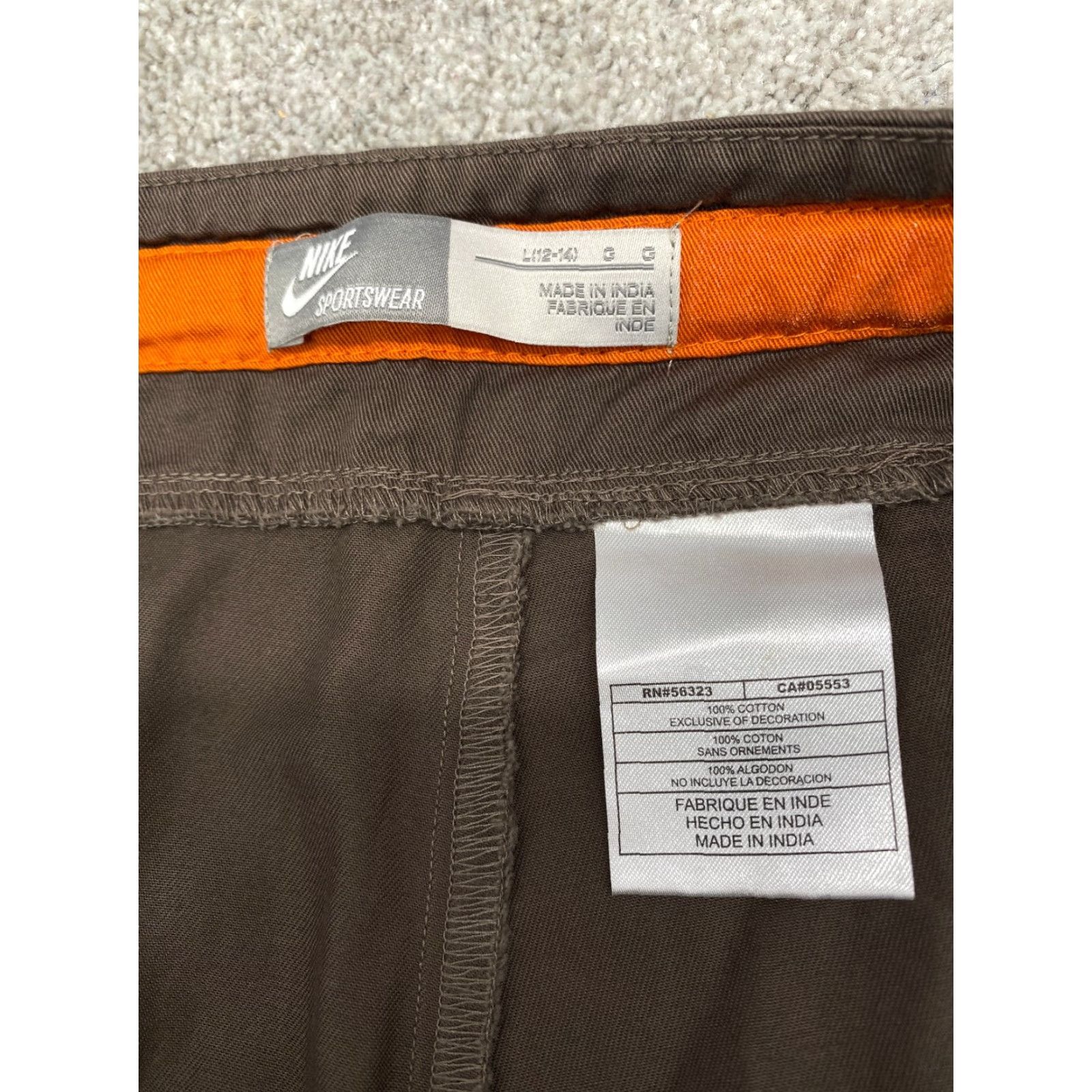 Nike Nike Sportswear Shorts Bermuda Women L Brown 12-14 Knit Cotton Polyester Athletic Golf Pockets Drawstring Front Size 36" / US 14 / IT 50 - 6 Thumbnail