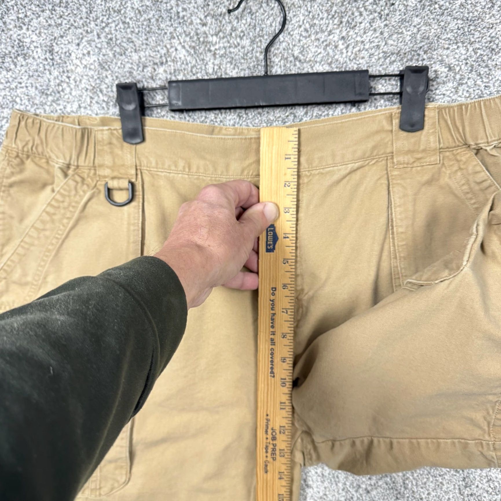 Vintage Columbia Cargo Shorts Mens XL 38 Khaki Beige Cotton Twill Relaxed Fit Pockets Outdoor Casual Size US 36 / EU 52 - 5 Thumbnail