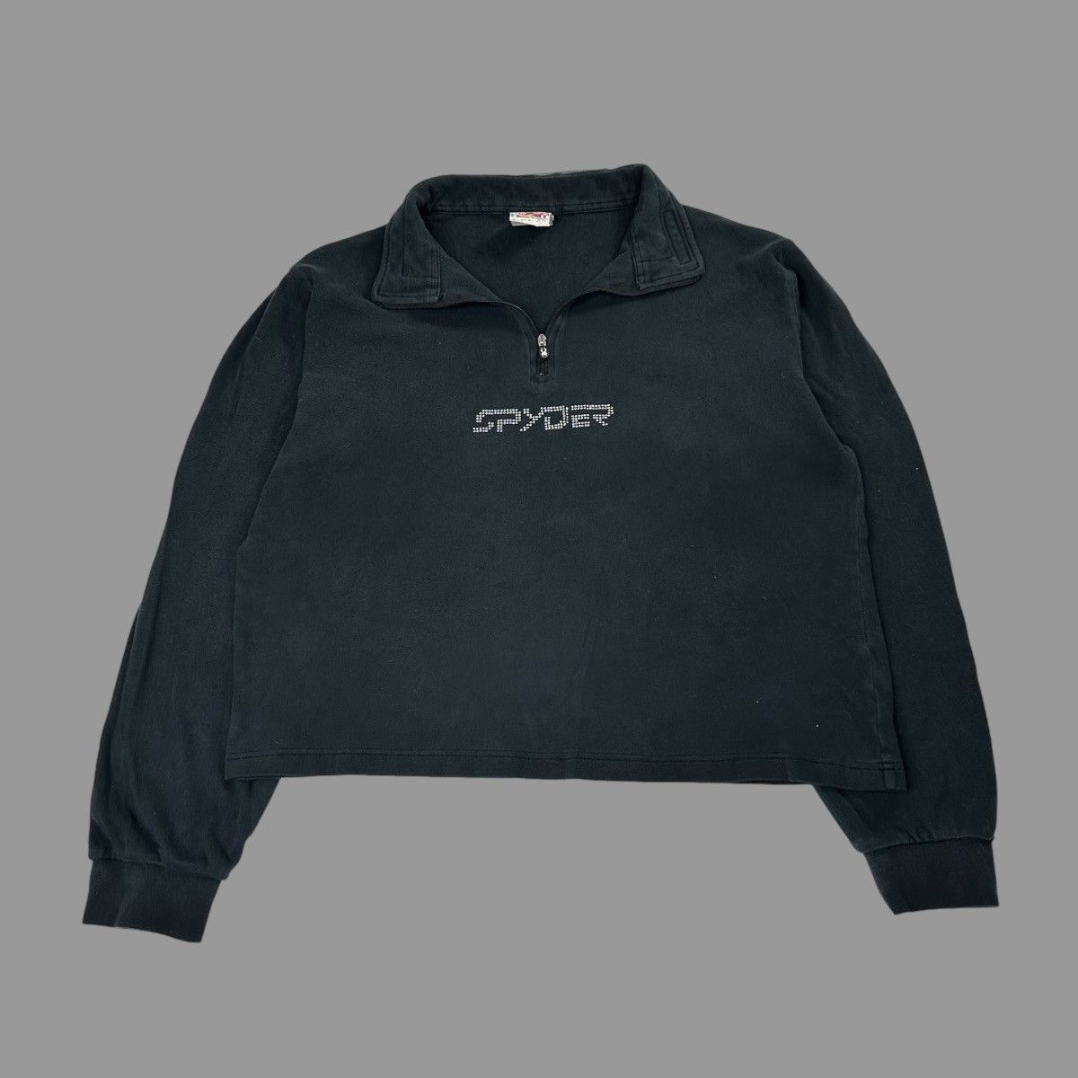 Spyder × Vintage Vintage 1990s cropped spyder half zip Size L / US 10 / IT 46 - 1 Thumbnail