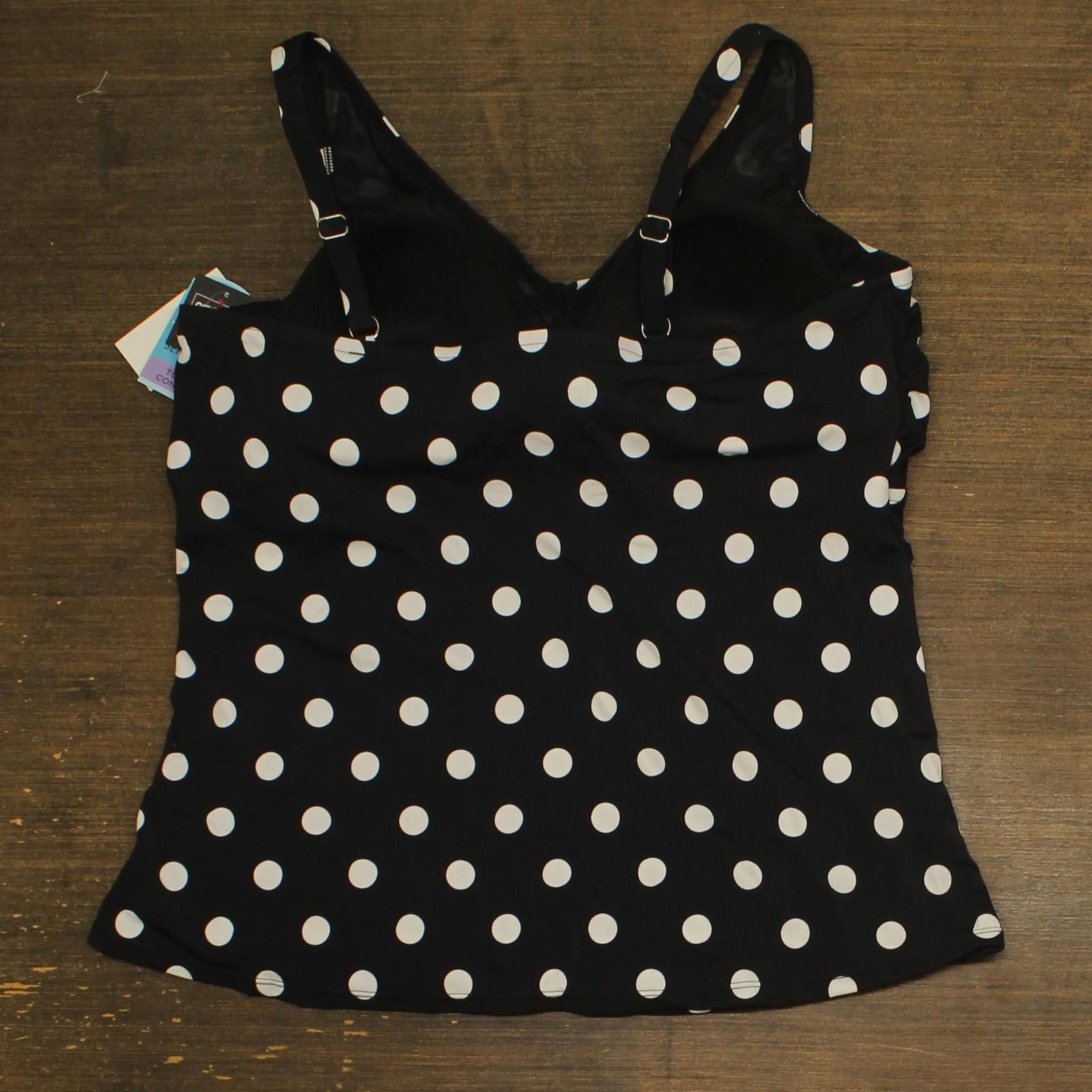 Other Nwt Swim Solutions Dot Tankini Swim Top Vintagety Black 24w Size ONE SIZE - 2 Thumbnail