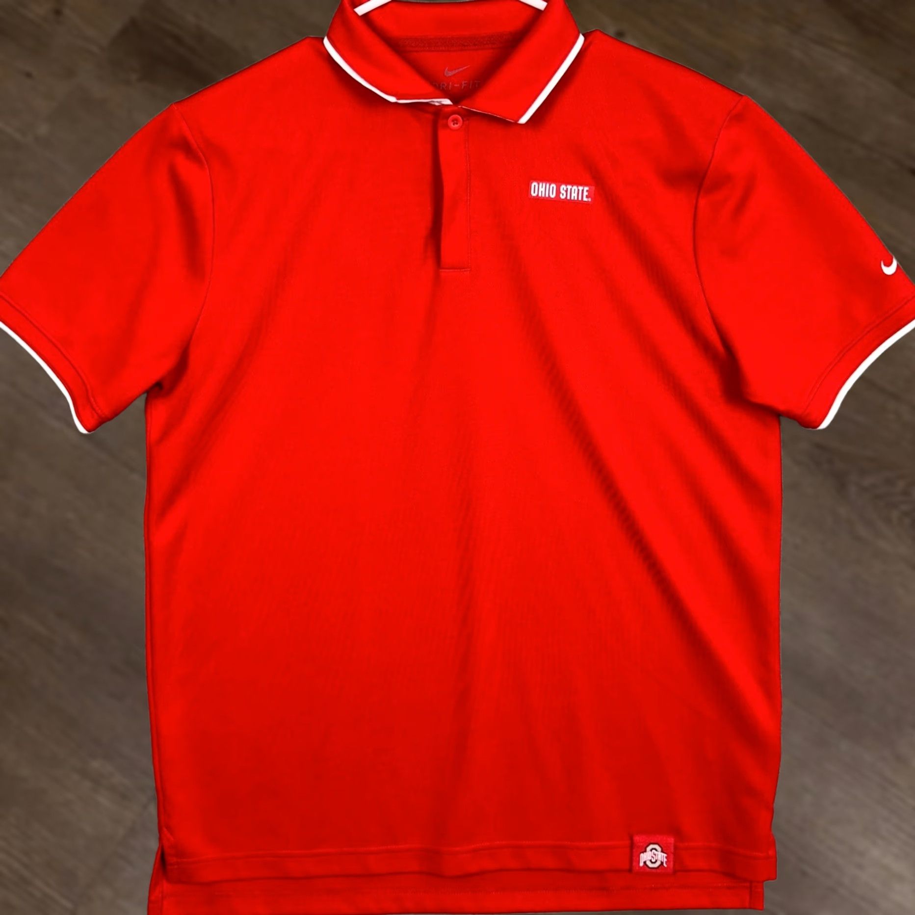 Nike Nike Dri-Fit Buckeyes Polo Shirt Mens M Red Golf Performance EUC Size US M / EU 48-50 / 2 - 1 Thumbnail