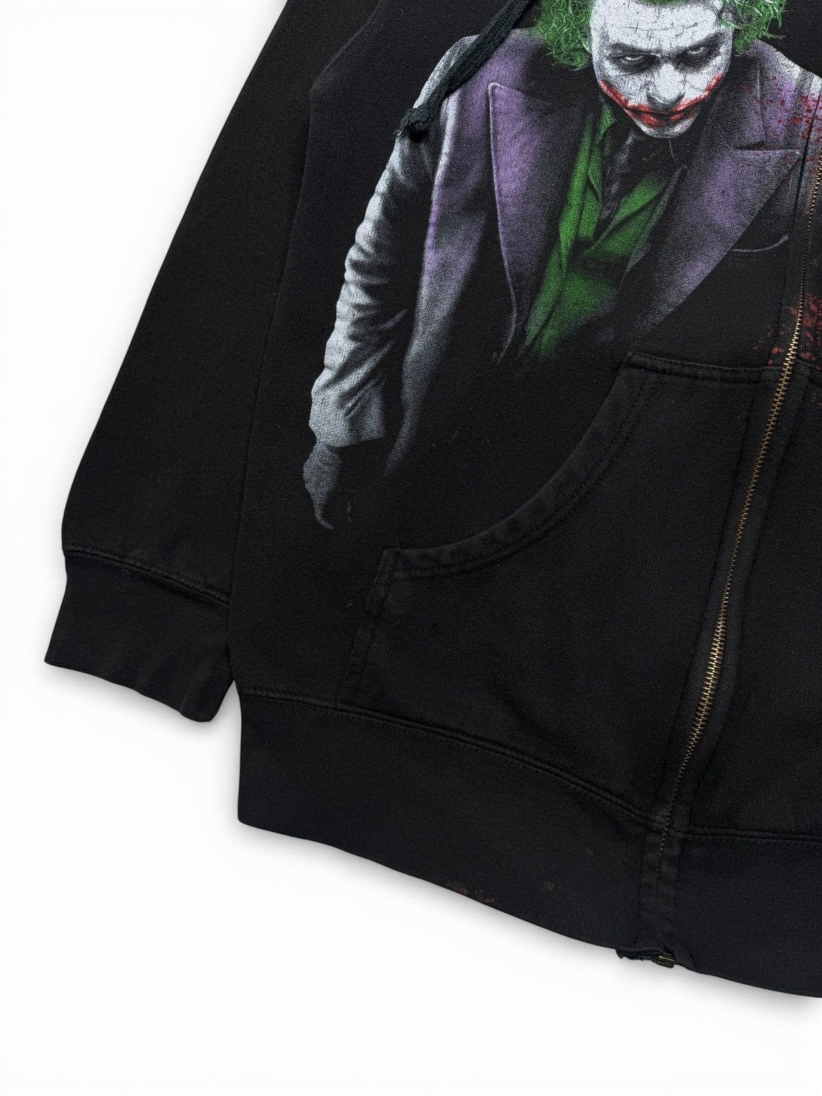 Vintage 2008 The Dark Knight Heath Ledger Joker Zip Up Sweater Size US M / EU 48-50 / 2 - 5 Thumbnail