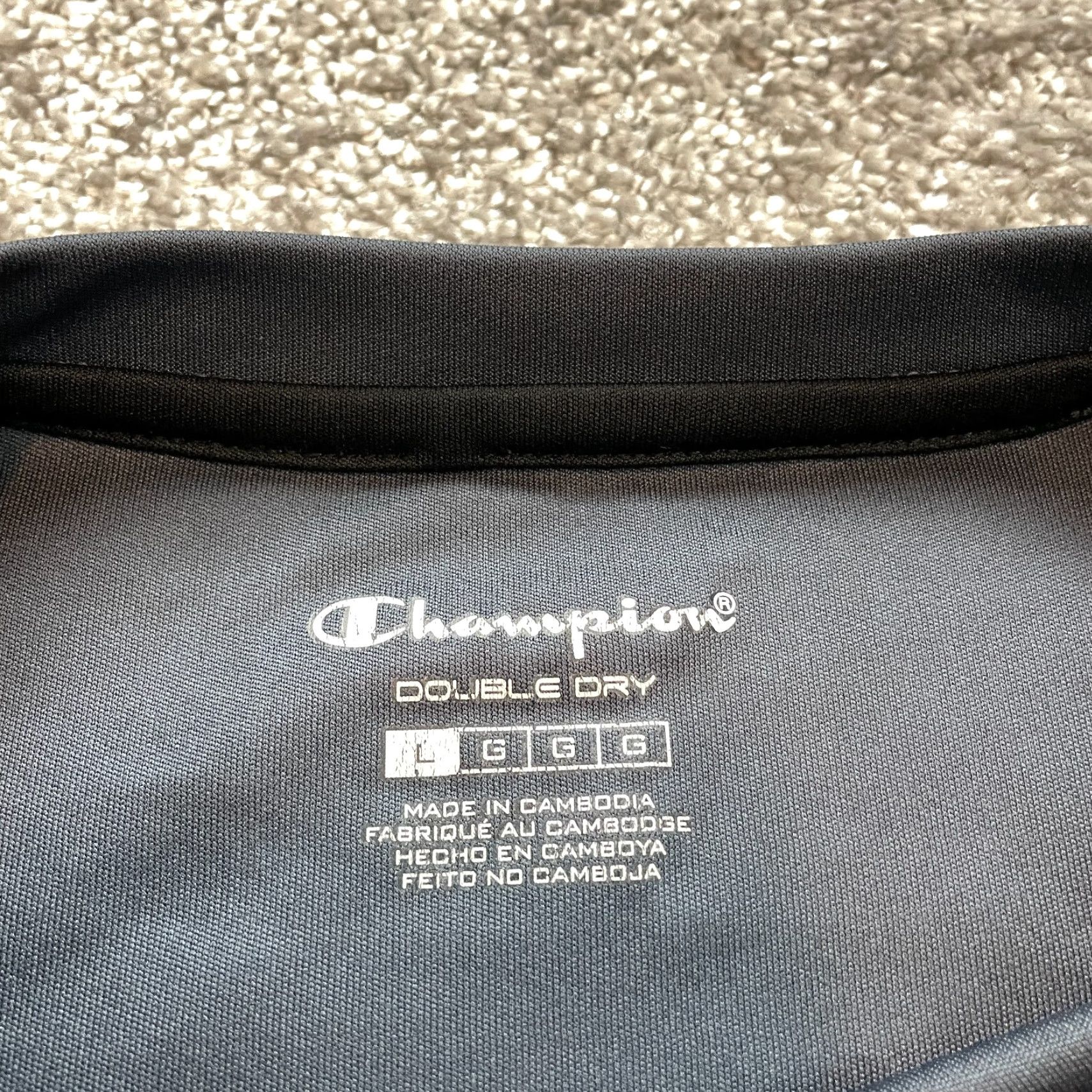 Champion Champion Shirt Mens Large Gray Short Sleeve Cotton Logo Basic Gym Adult Size US L / EU 52-54 / 3 - 3 Thumbnail