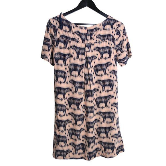 Anthropologie Anthropologie Maeve Zola Pink Polar Bear Printed Tunic Dress Size XS / US 0-2 / IT 36-38 - 4 Thumbnail