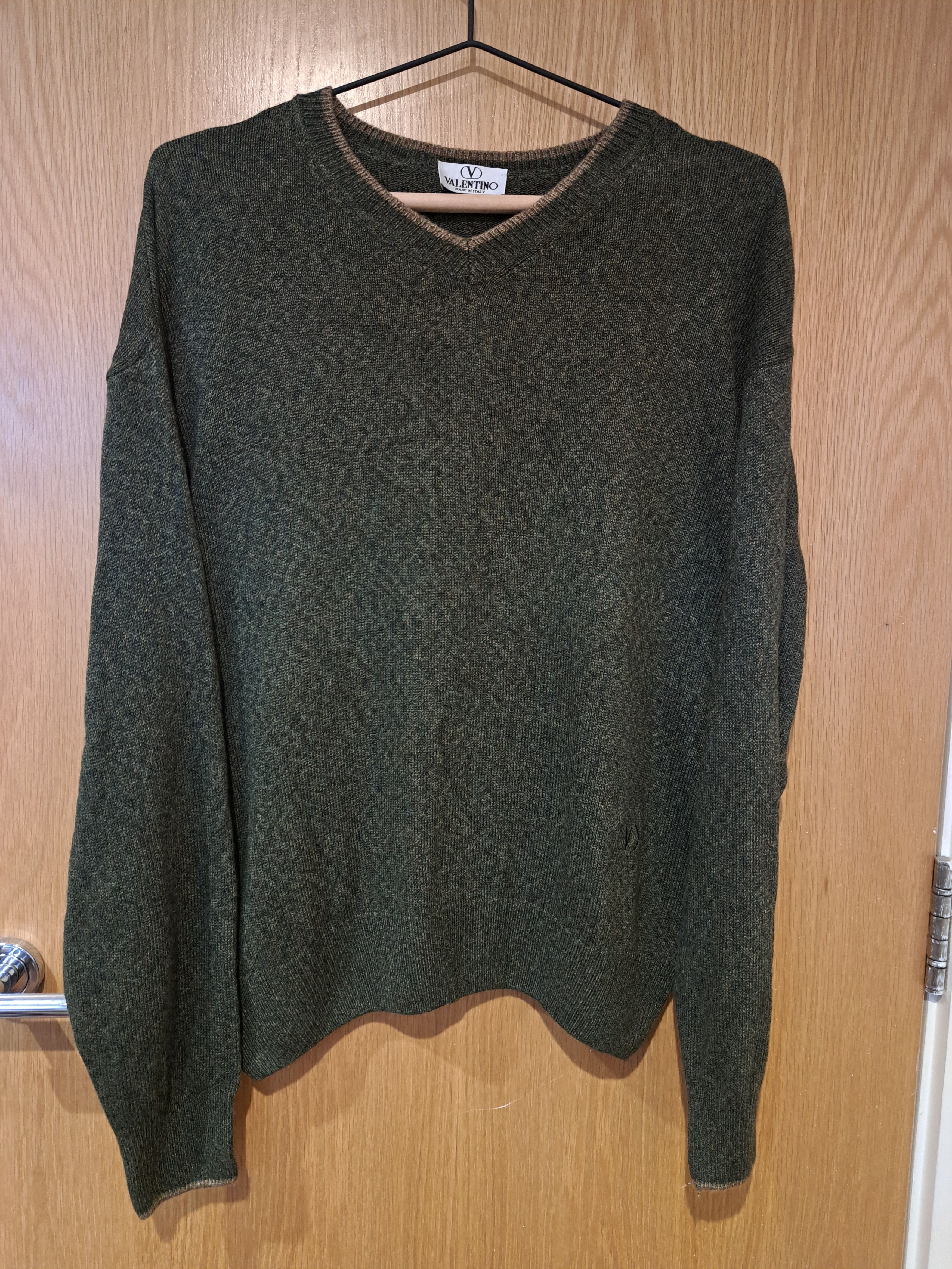 Valentino Men's logo embroidered Sweater Silk Blend