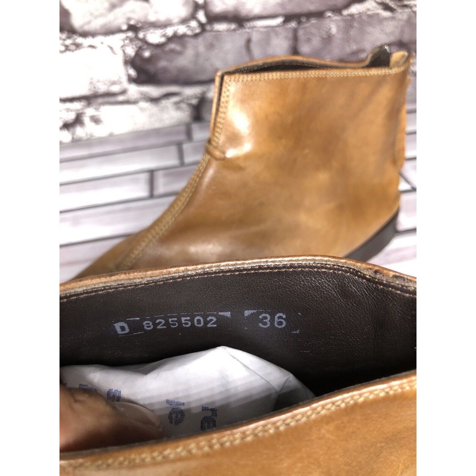 Other AGL Brown Leather Casual Back Zip Booties Ankle Boots Shoes Size US 6 / IT 36 - 8 Thumbnail