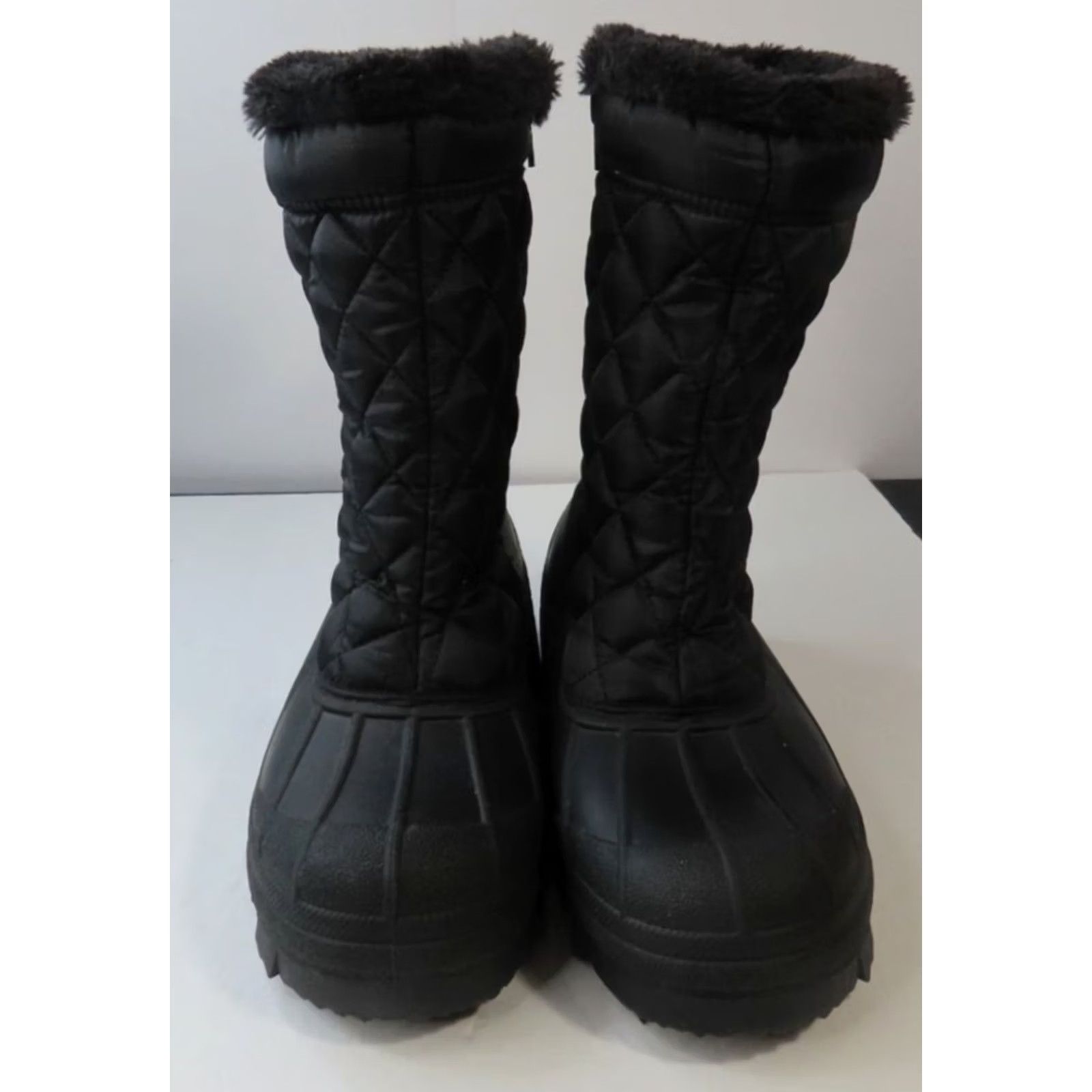 Vintage Sintetico Women's 9 Mid-Calf Black Padded Faux Fur Wool Lined Winter Boots Boots Woman Winter Waterproof Insulated Lined Snow Size US 9 / IT 39 - 2 Thumbnail