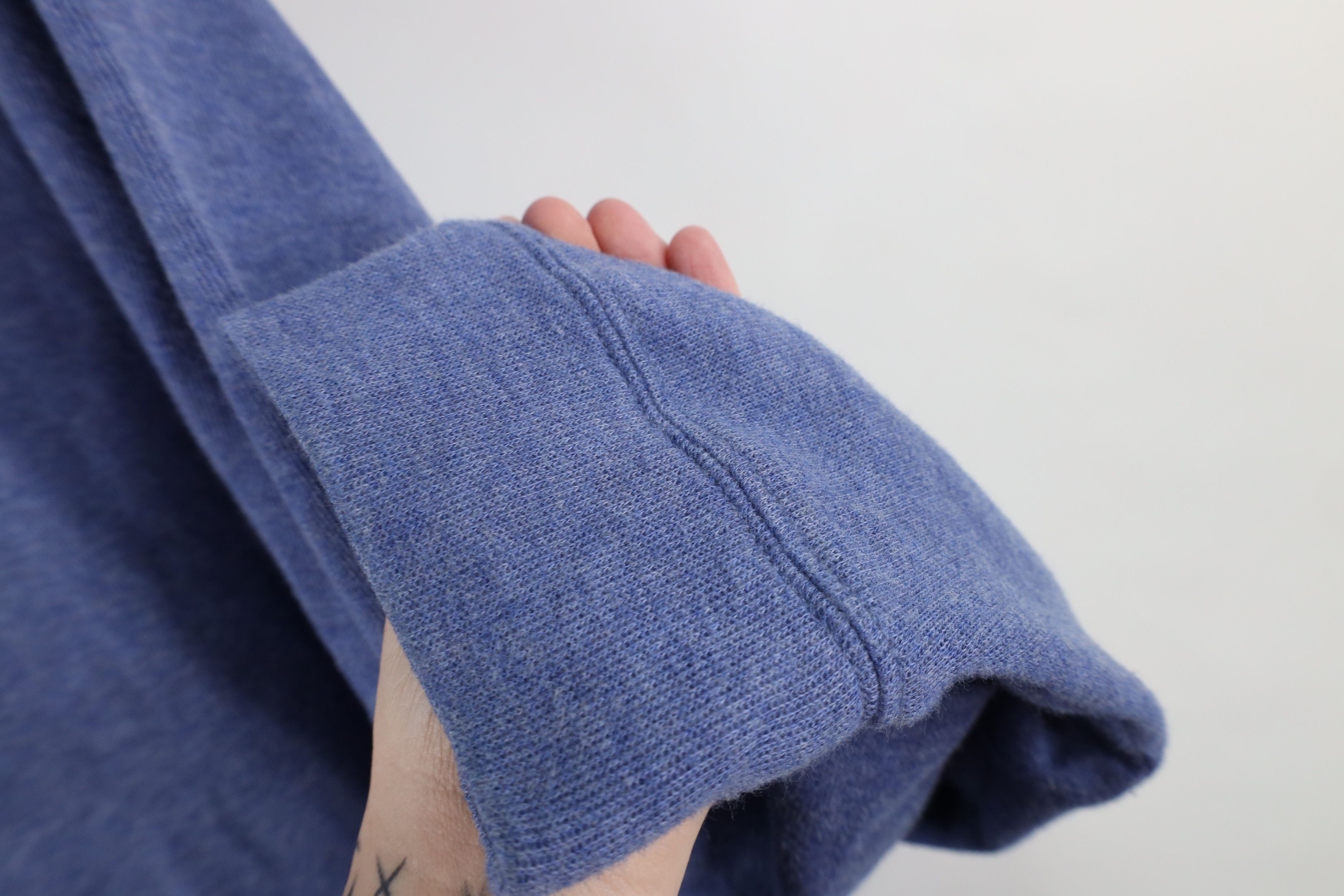 Ralph Lauren × Vintage Vintage Ralph Lauren Rib Ribbed Knit Half Zip Sweater Blue Size US L / EU 52-54 / 3 - 8 Thumbnail