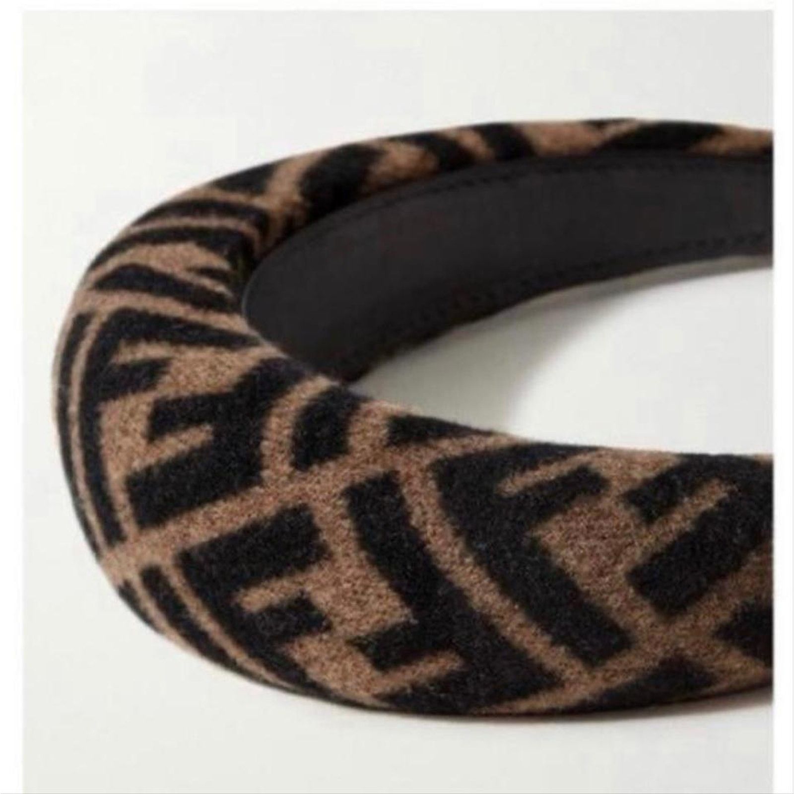Fendi FF logo felt headband hair band Size ONE SIZE - 3 Thumbnail