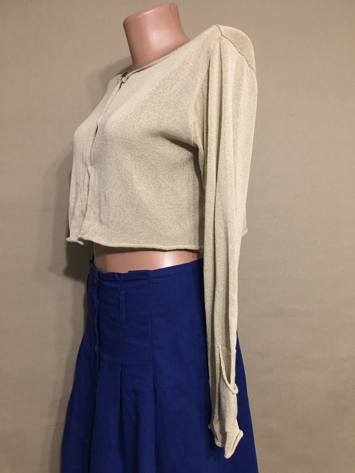 Sarah Pacini Sarah Pacini Womens Knit Crop Top Sweater Cape Size ONE SIZE - 4 Thumbnail