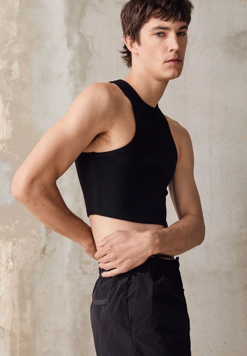 Han Kjobenhavn !DS! SS23 Han Kjobenhavn Cropped Racer Black Top Size US L / EU 52-54 / 3 - 4 Thumbnail