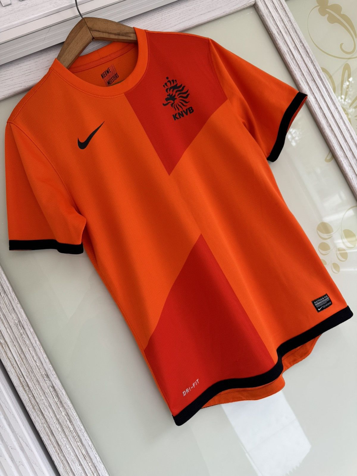 Nike Netherlands 2012-2013 Home Soccer Jersey Football Kit Shirt Size US S / EU 44-46 / 1 - 4 Thumbnail