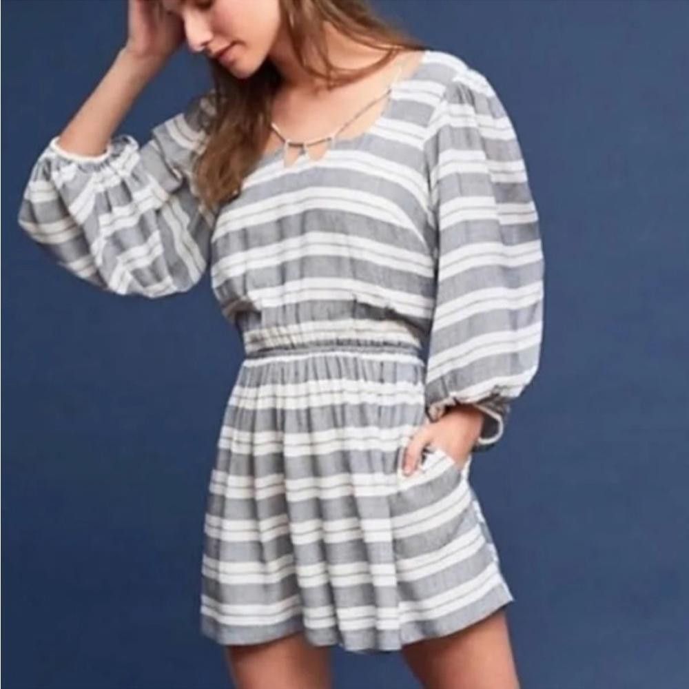 Designer Anthropologie l Holding Horses Annamaria Striped Romper XXS Size 25" / US 0 / IT 36 - 12 Thumbnail