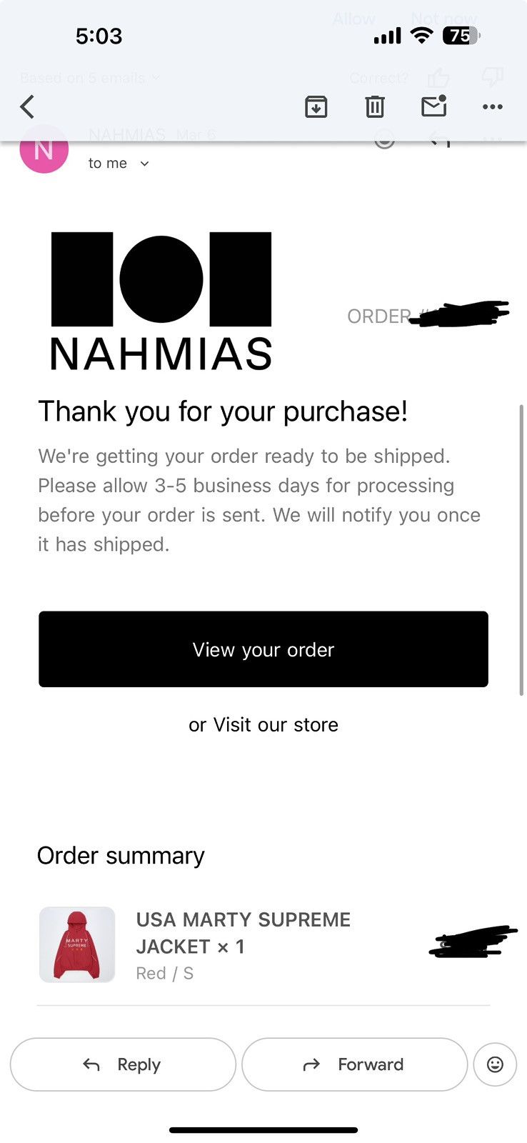 A24 × Nahmias Nahmias x Marty Supreme A24 Classic Warm Up Jacket Size US S / EU 44-46 / 1 - 7 Thumbnail