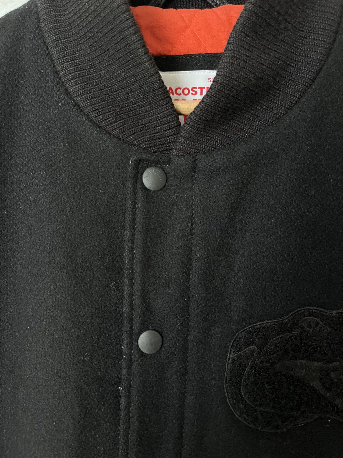 Lacoste Lacoste Live! Wool/Leather JacketBomber Big Embroidered Logo Size US L / EU 52-54 / 3 - 5 Thumbnail