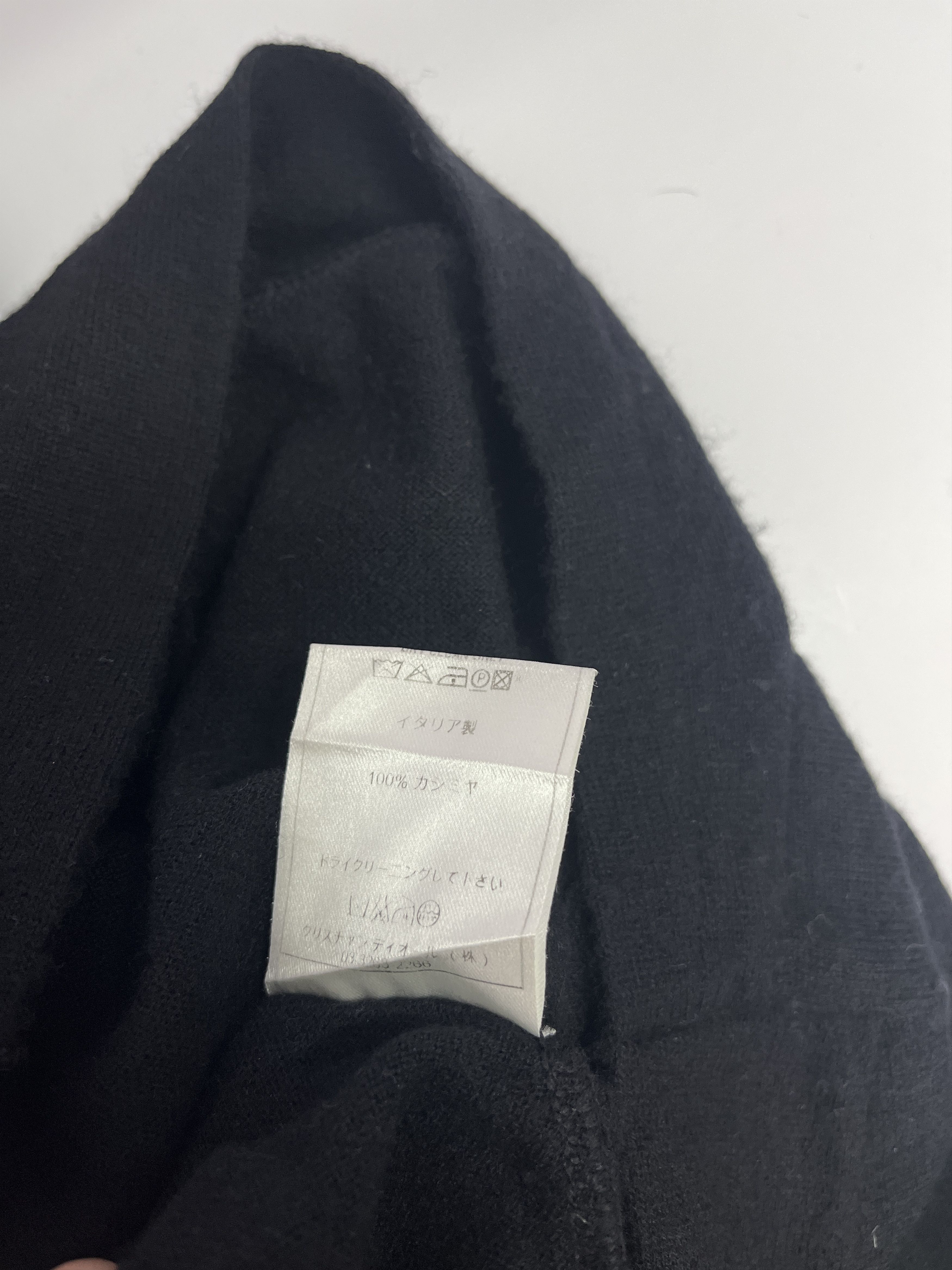 Dior Christian Dior Black Cashmere Turtleneck With Tape Details Size XS / US 0-2 / IT 36-38 - 8 Thumbnail