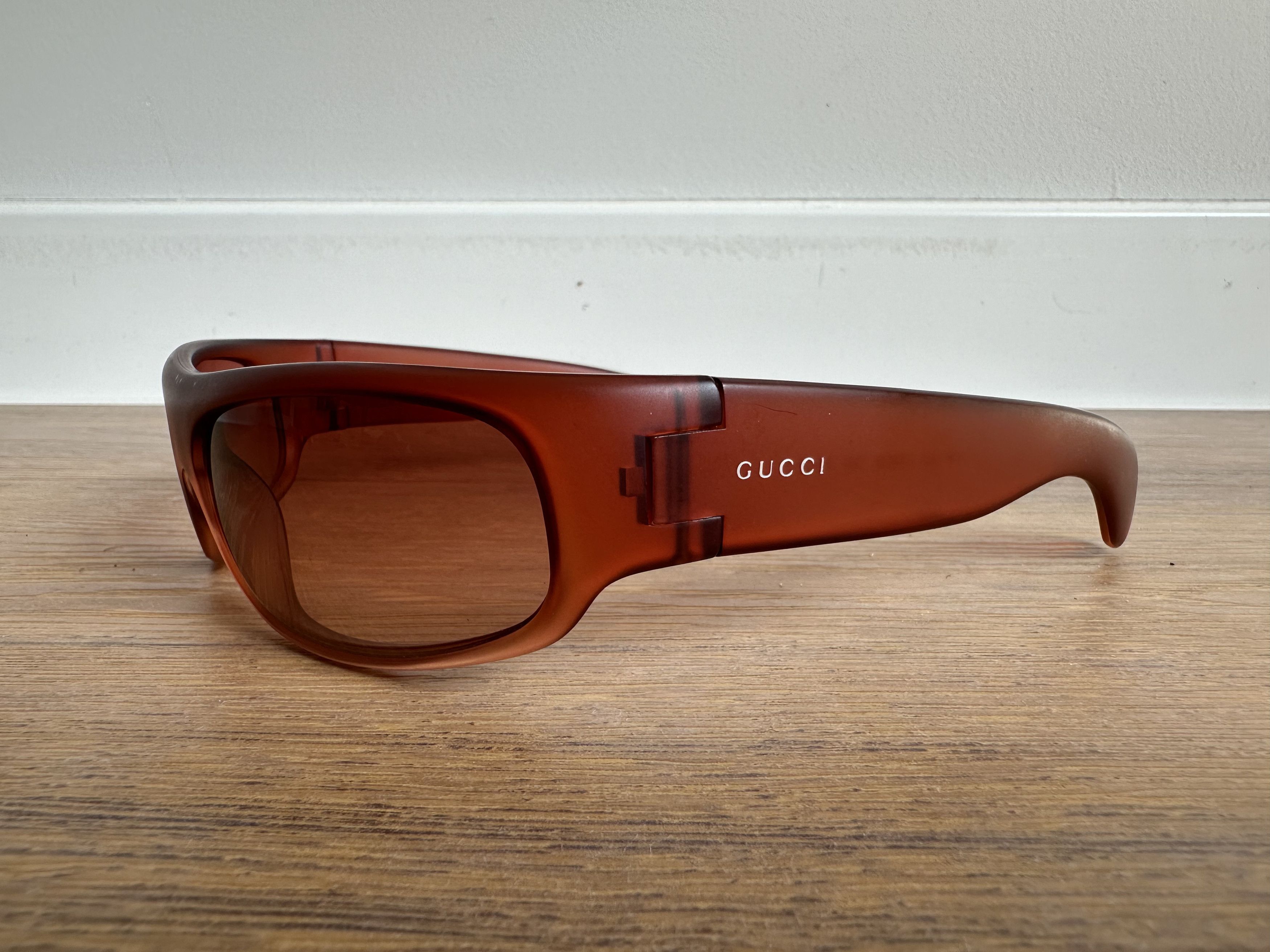 Gucci Red Gucci Sunglasses Size ONE SIZE - 1 Thumbnail