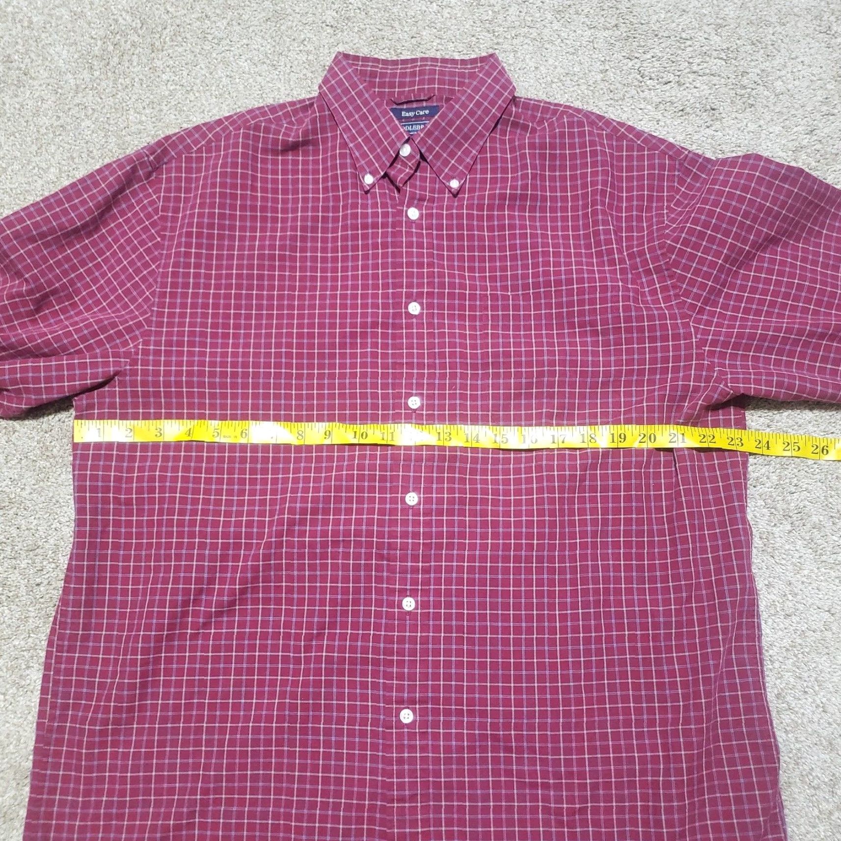 Vintage Saddlebred Shirt Button-Up Long Sleeve Red Checkered Adult Mens Size L Large Cotton Knit, Plaid, Button-Down, Pocket, Logo, American Theme Size US M / EU 48-50 / 2 - 4 Thumbnail