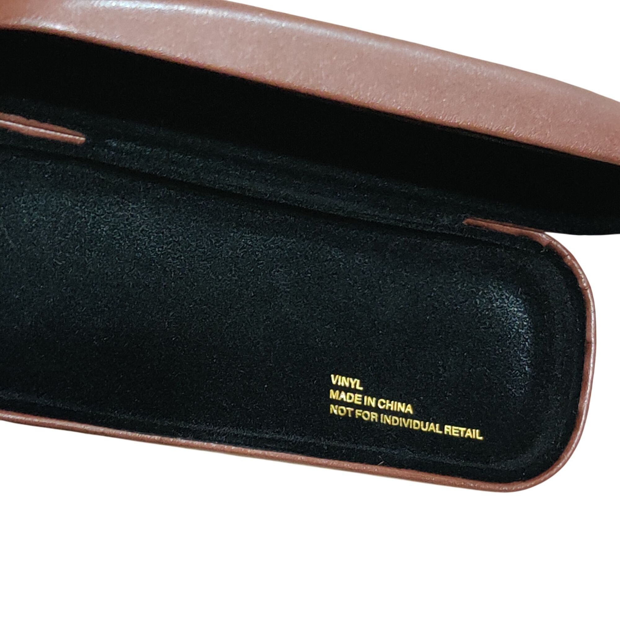 Other Brown Eyeglass Case Structured Clamshell Hard Shell Glasses Size ONE SIZE - 3 Thumbnail
