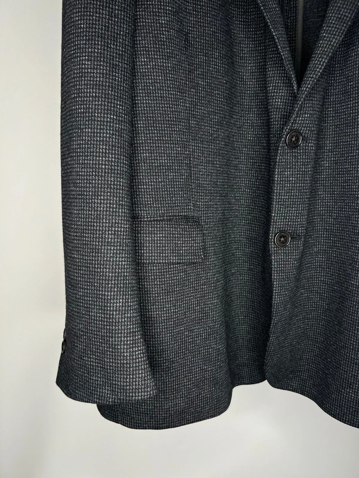 Brooks Brothers Brooks Brothers Regent Fit Houndstooth Dark Grey Blazer Size 48R - 4 Thumbnail