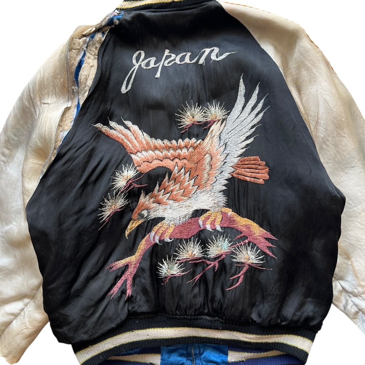 Vintage 🔥 50s WWII SUKAJAN SOUVENIR ANIMAL MOTIVE BOMBER JACKET Size US L / EU 52-54 / 3 - 11 Thumbnail