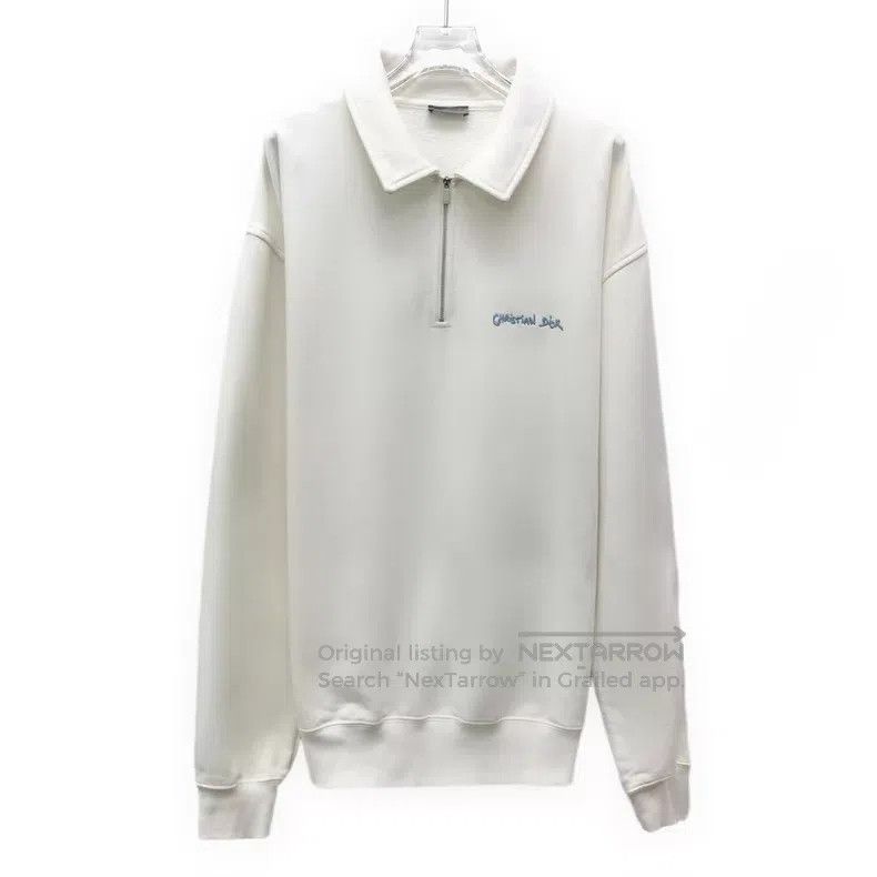 Dior Dior 24 white logo letter embroidery cotton lapel semi-zip Size US M / EU 48-50 / 2 - 1 Thumbnail