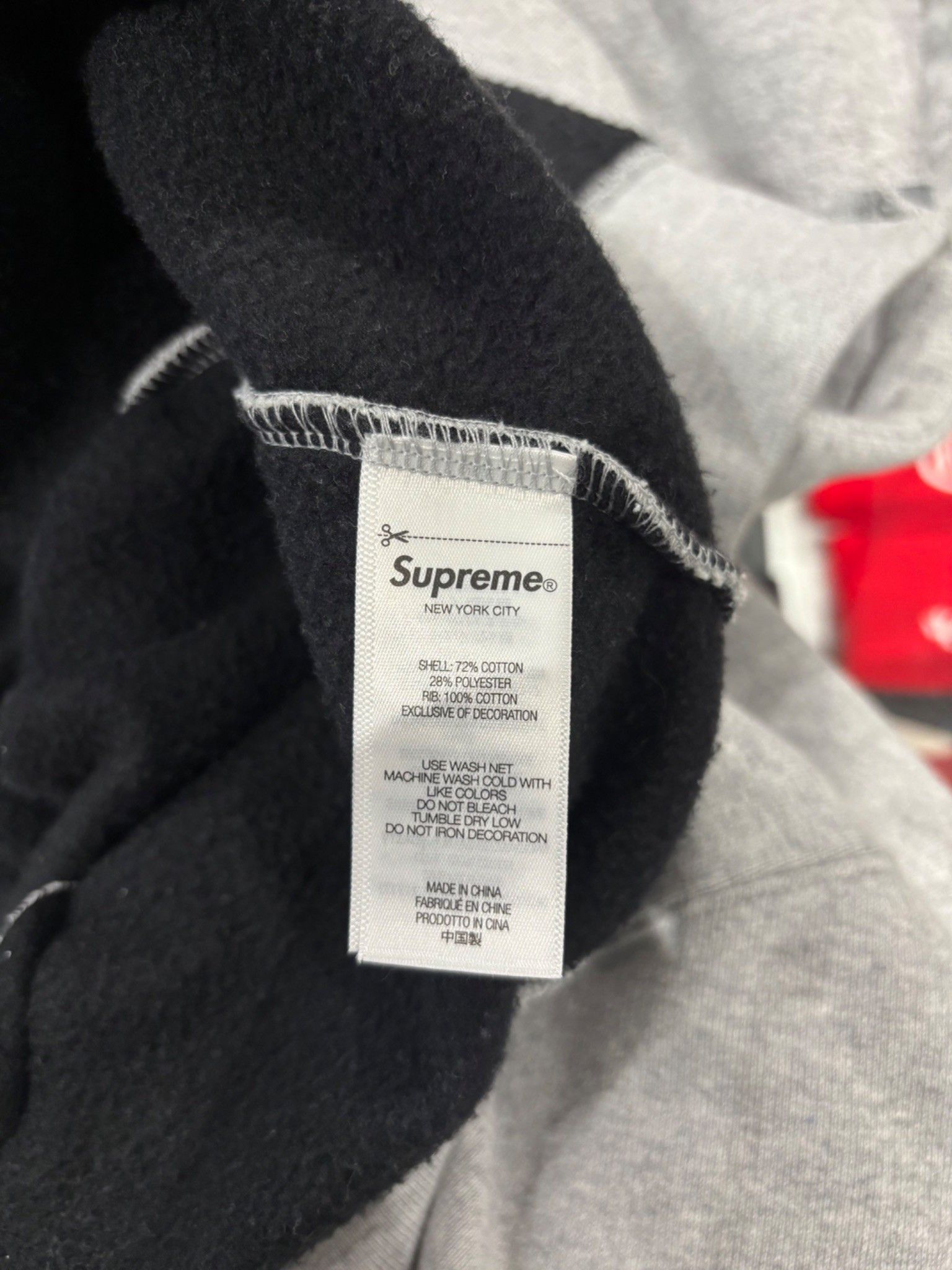 Supreme Supreme Cut Out Zip Up Hooded Sweatshirt Heather Grey Size US XXL / EU 58 / 5 - 7 Thumbnail