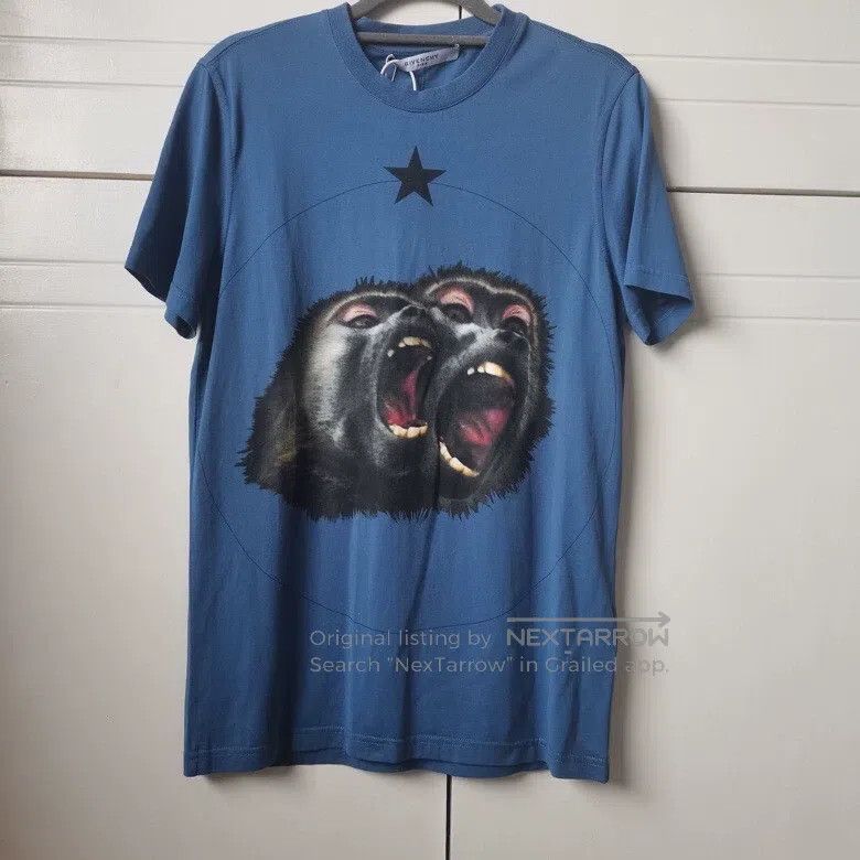Givenchy Givenchy Double Monkey Blue Print Short Sleeve Size US XS / EU 42 / 0 - 1 Thumbnail