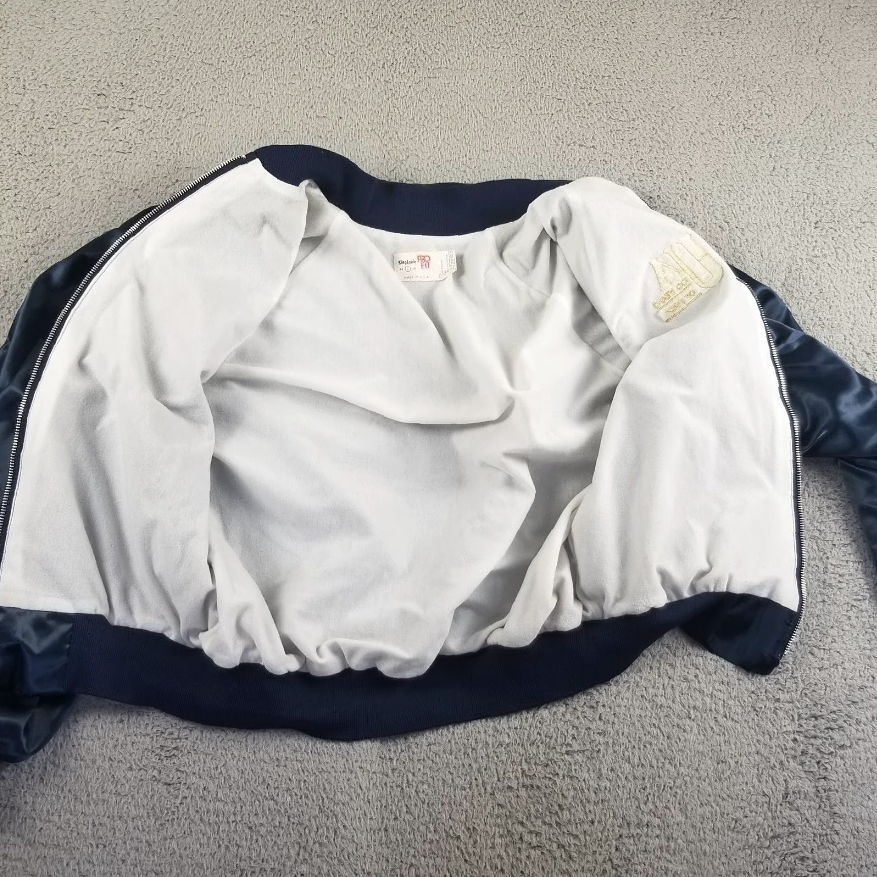 Vintage Vtg 80s Baseball Umpire Association Satin Bomber Jacket Large King Louie ProFit Jacket Size US L / EU 52-54 / 3 - 5 Thumbnail