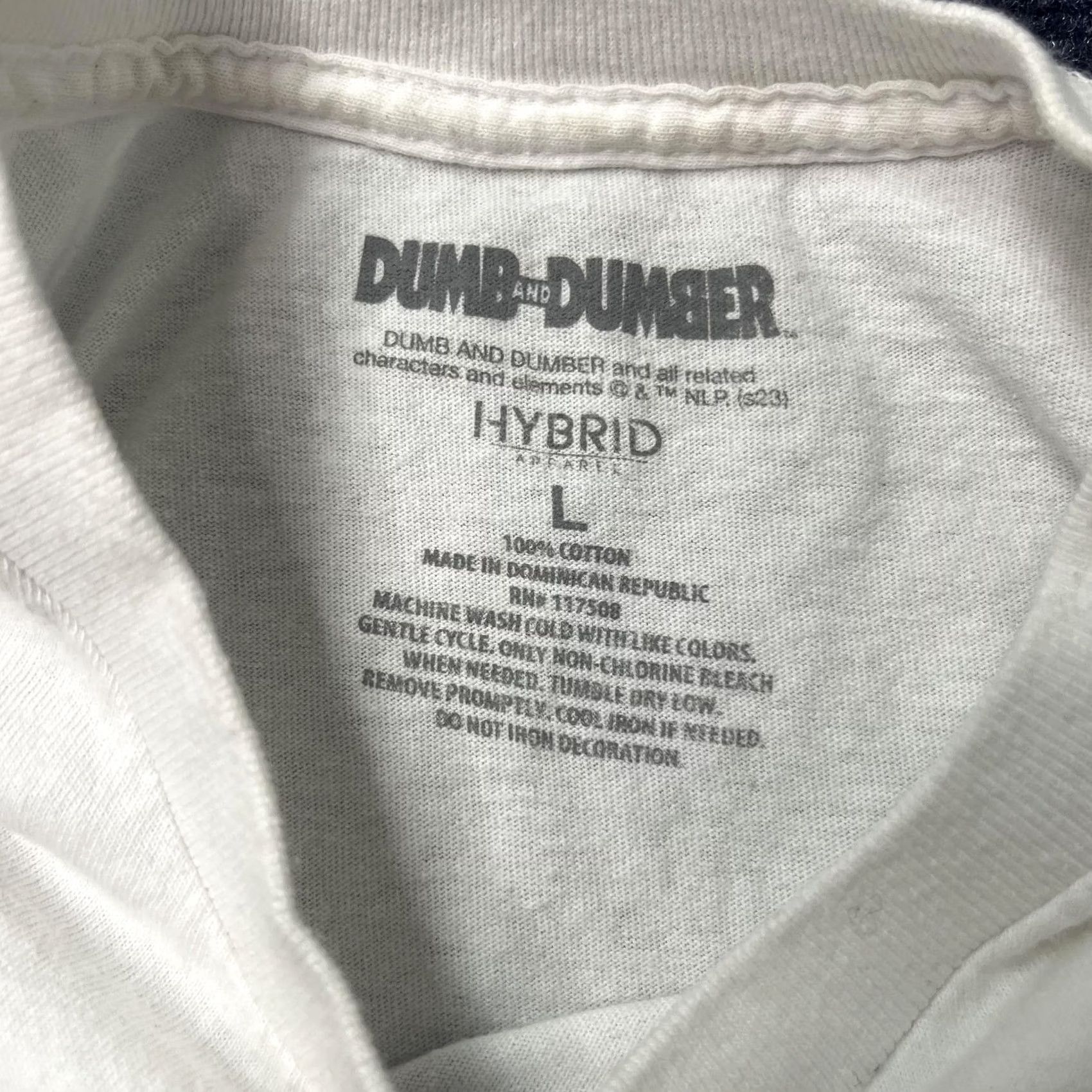 Vintage Hybrid Dumb And Dumber Shirt Mens L White Movie Graphic Comedy Tee T-Shirt Size US L / EU 52-54 / 3 - 3 Thumbnail