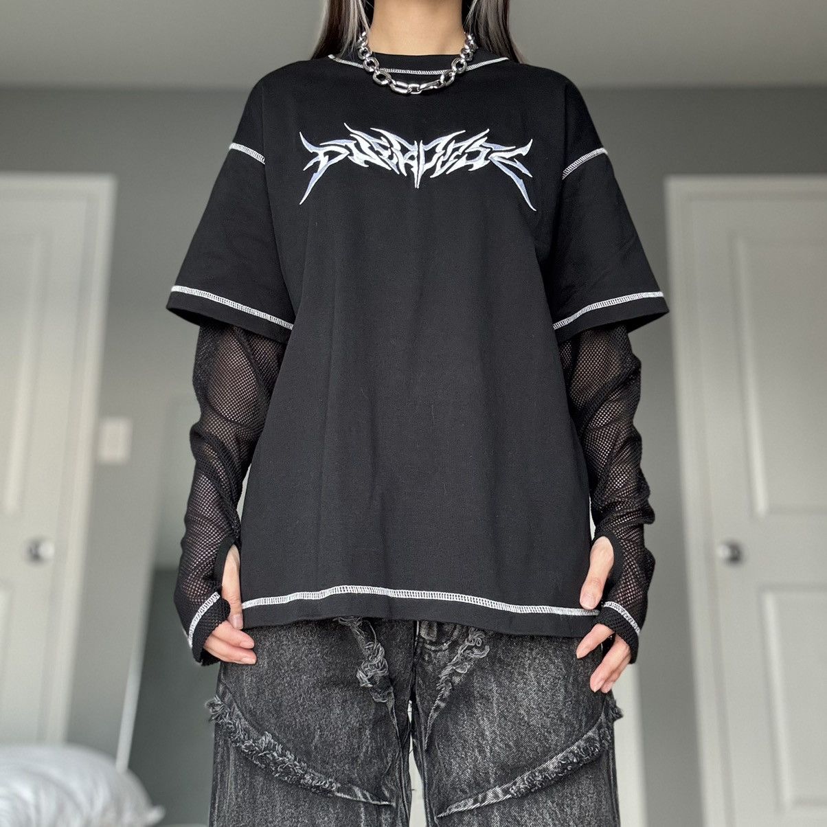 Other OVERDOSE Layered Heavy Metal Mesh Longsleeve Size US L / EU 52-54 / 3 - 1 Thumbnail
