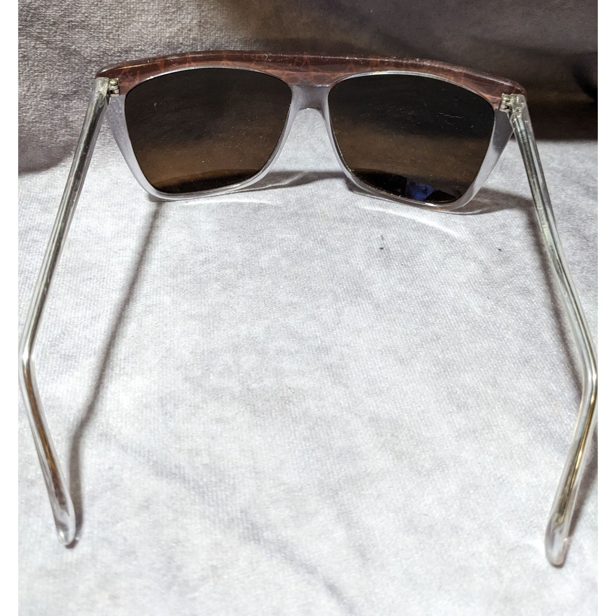 Other Clear And Brown Retro Chunky Korean Sunglasses Size ONE SIZE - 2 Thumbnail