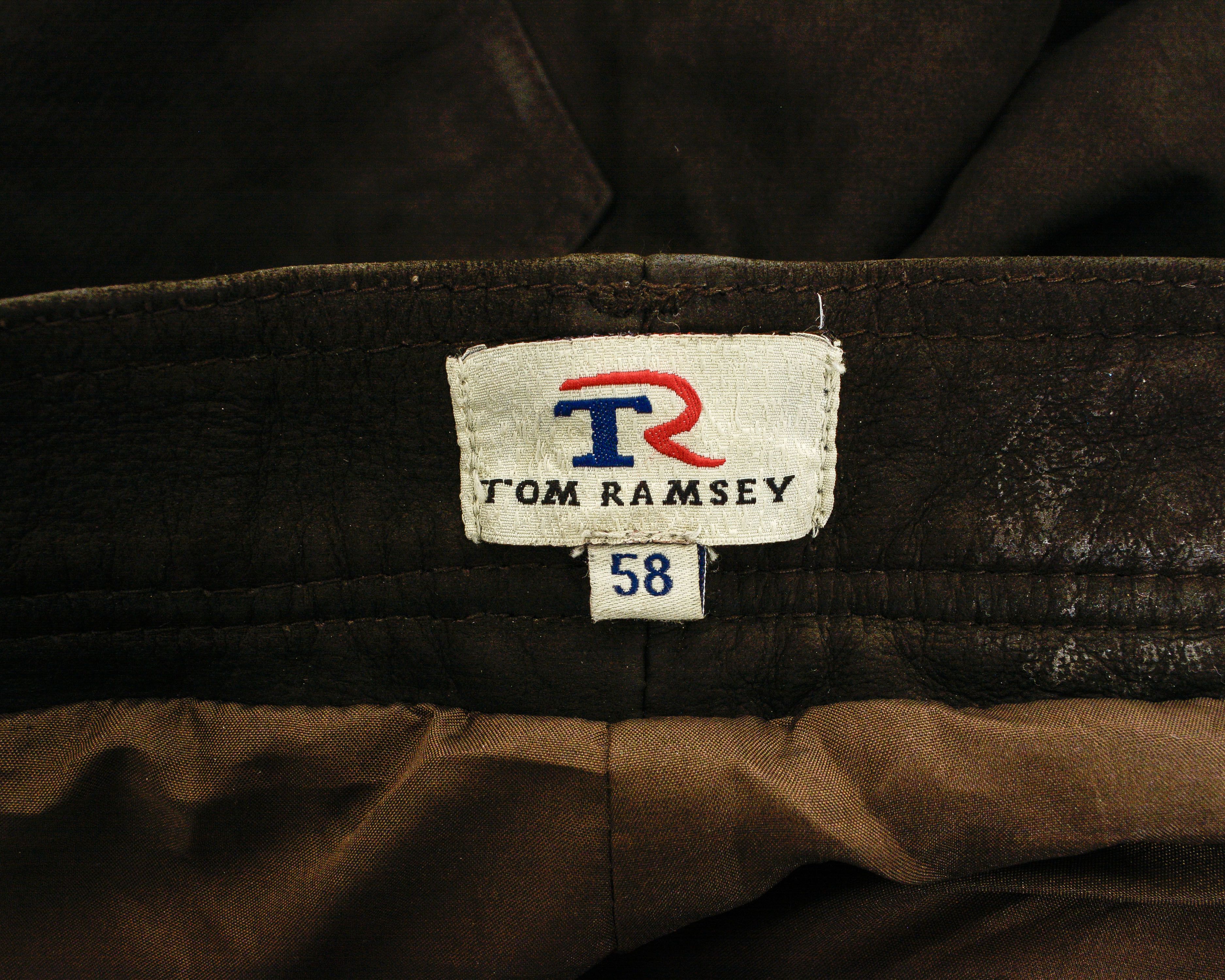 Cowboy Equipment Tom Ramsey Suede Leather Trousers Men W42 L36 Pants 3xl 58 Size US 42 / EU 58 - 5 Thumbnail