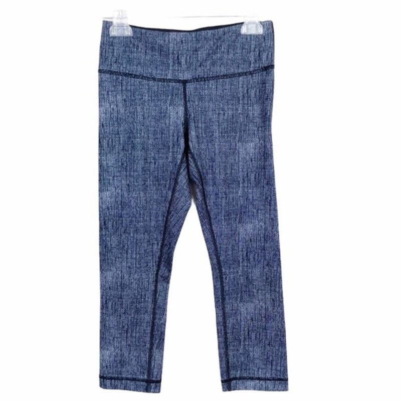 Lululemon Lululemon Wunder Under Black Burlap Cropped Leggings Sz 4 Size 27" / US 4 / IT 40 - 1 Thumbnail