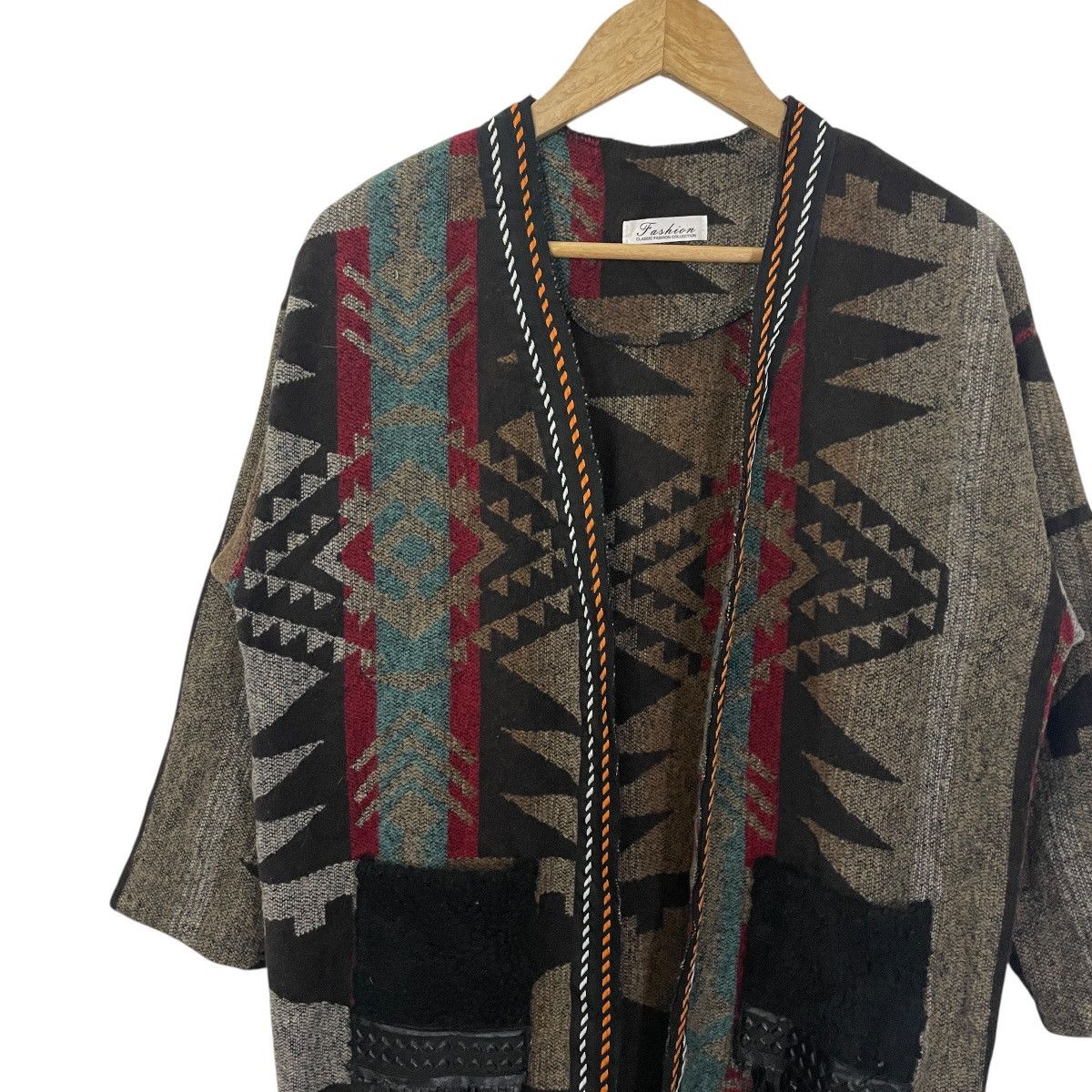 Other Vintage Japanese Designer Aztex Navajo Long Jacket Size L / US 10 / IT 46 - 3 Thumbnail