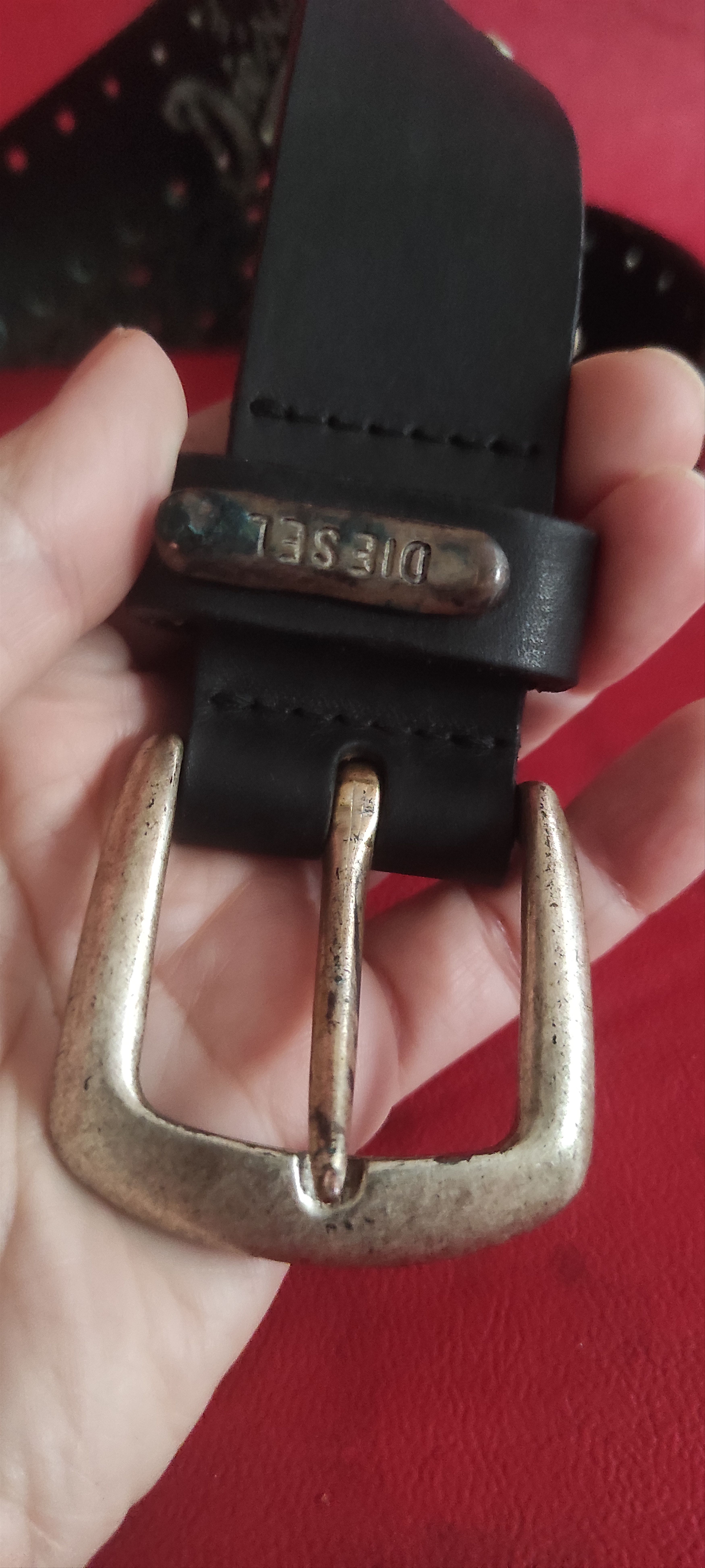 Diesel Diesel Y2K Leather Belt Simon Style Studded Made Mexico Sz M Size ONE SIZE - 4 Thumbnail